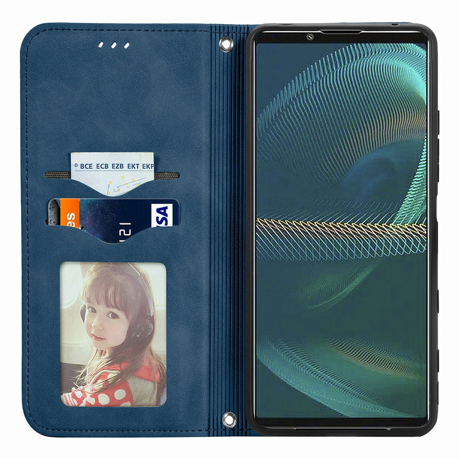 For Sony Xperia 5 IV 5G Skin-touch Feeling PU Leather Stand Card Slots Retro Phone Case Magnetic Absorption Flip Cover