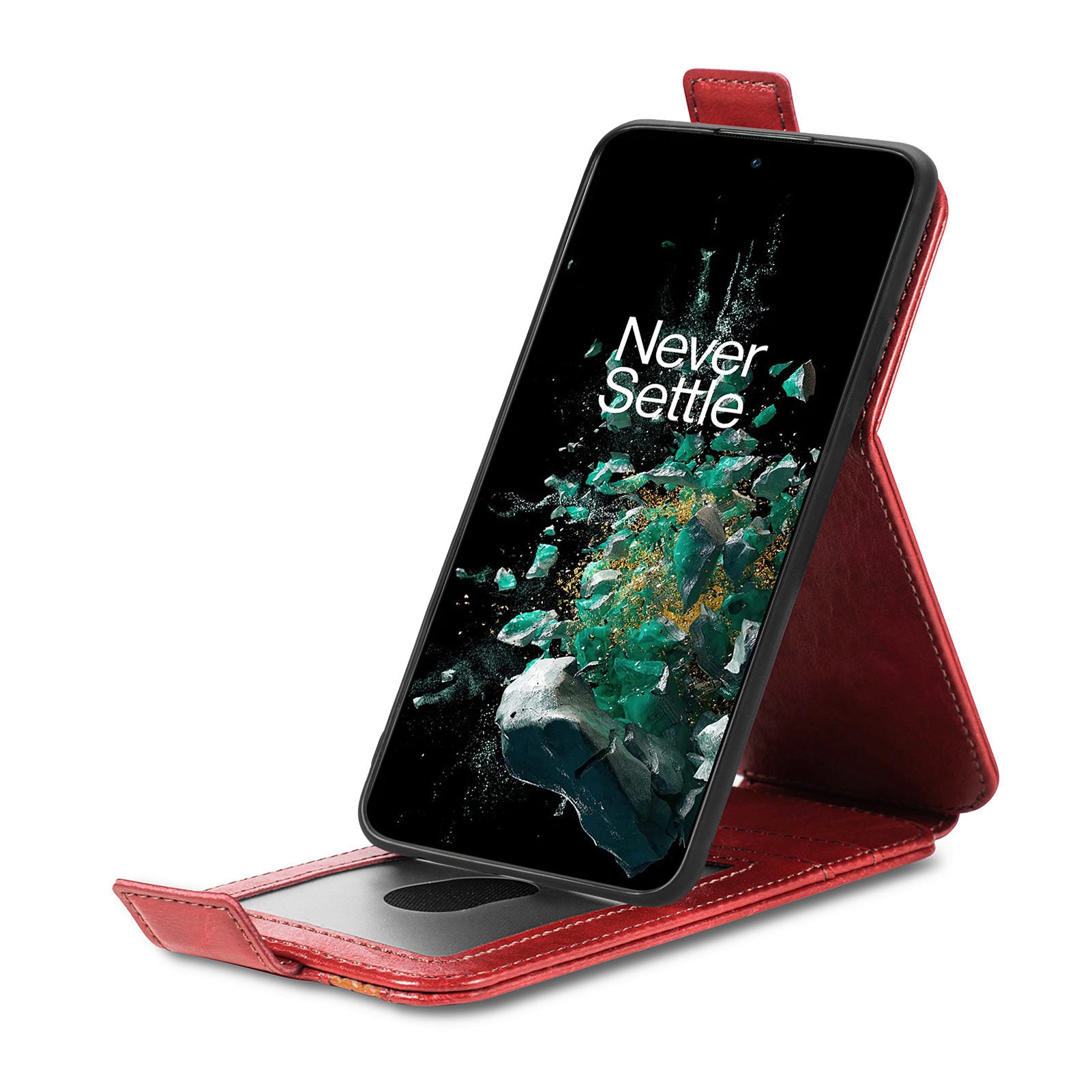 CASENEO 003 Series For OnePlus 10T 5G Ace Pro 5G Cell Phone Case Stand Card Holder Drop Protection Splicing Style PU Leather Flip Phone Cover