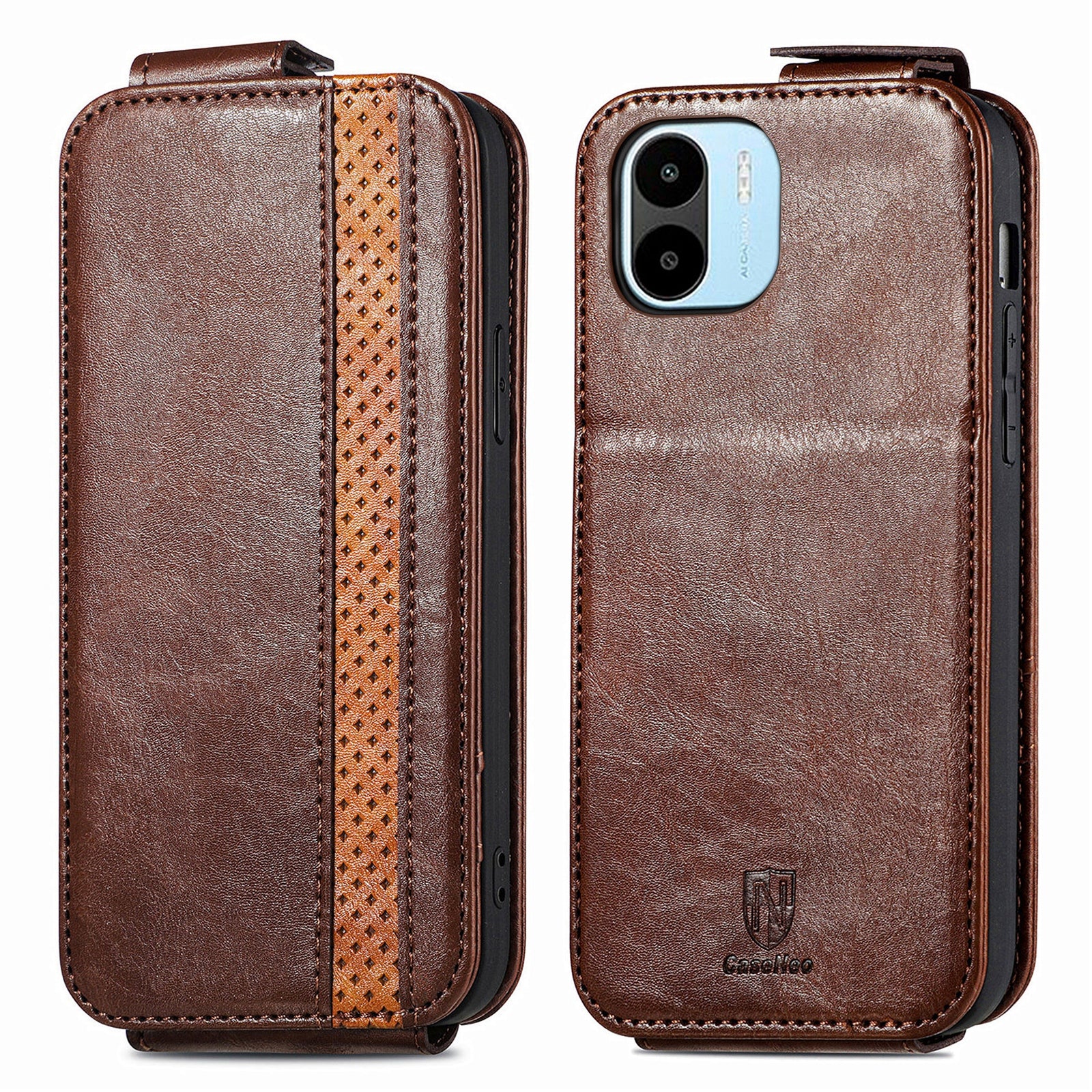 CASENEO 003 Series For Xiaomi Redmi A1 4G A2 4G Card Holder Splicing Style PU Leather Flip Phone Case Stand Drop Protection Phone Cover