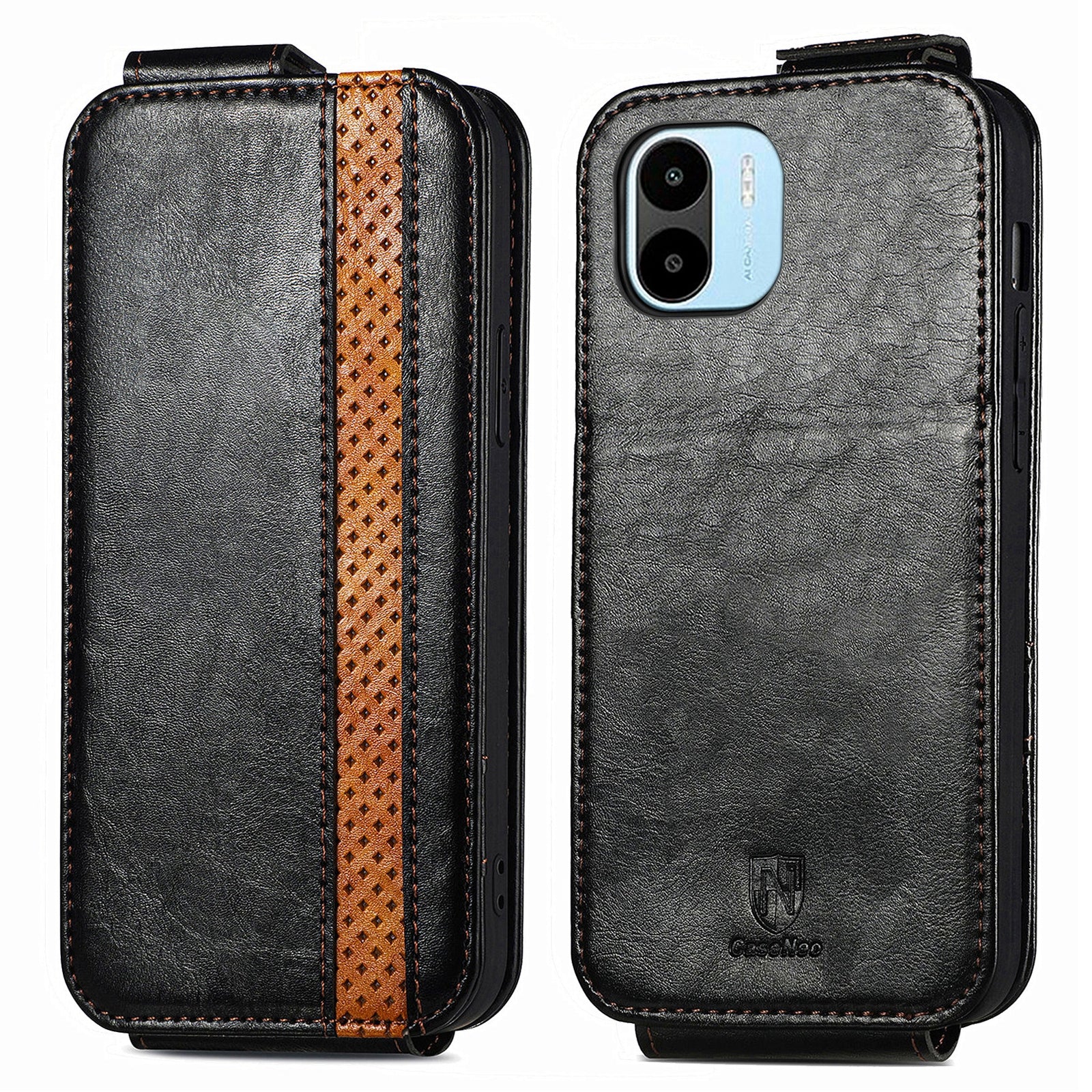 CASENEO 003 Series For Xiaomi Redmi A1 4G A2 4G Card Holder Splicing Style PU Leather Flip Phone Case Stand Drop Protection Phone Cover