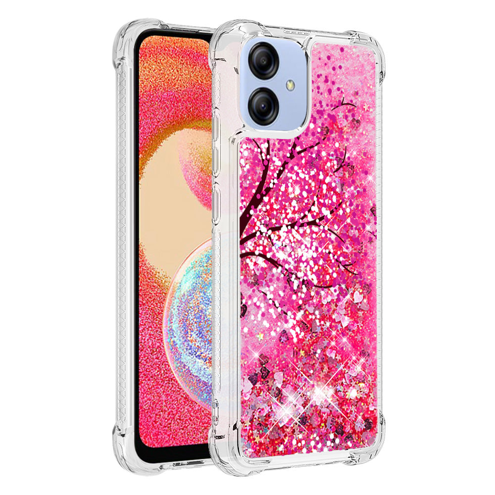 YB Quicksand Series-2 for Samsung Galaxy A04e 4G F04 4G M04 4G Liquid Quicksand Phone Case Pattern Printing Soft TPU Cover