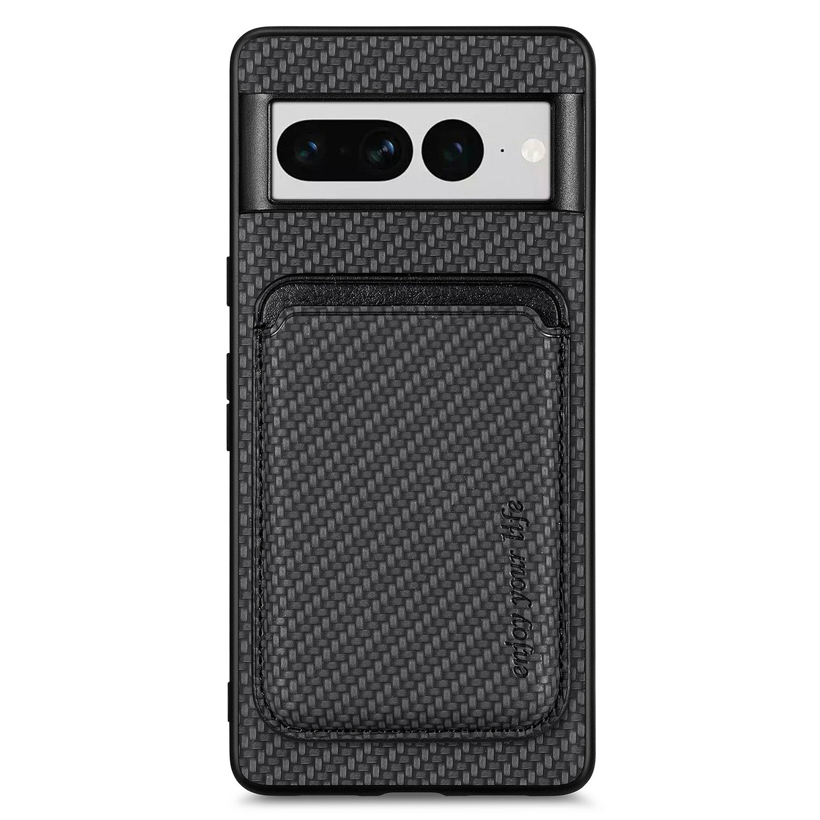 For Google Pixel 7 Pro 5G Carbon Fiber Texture Phone Case Detachable 2-in-1 Magnetic Card Holder Protective Cover