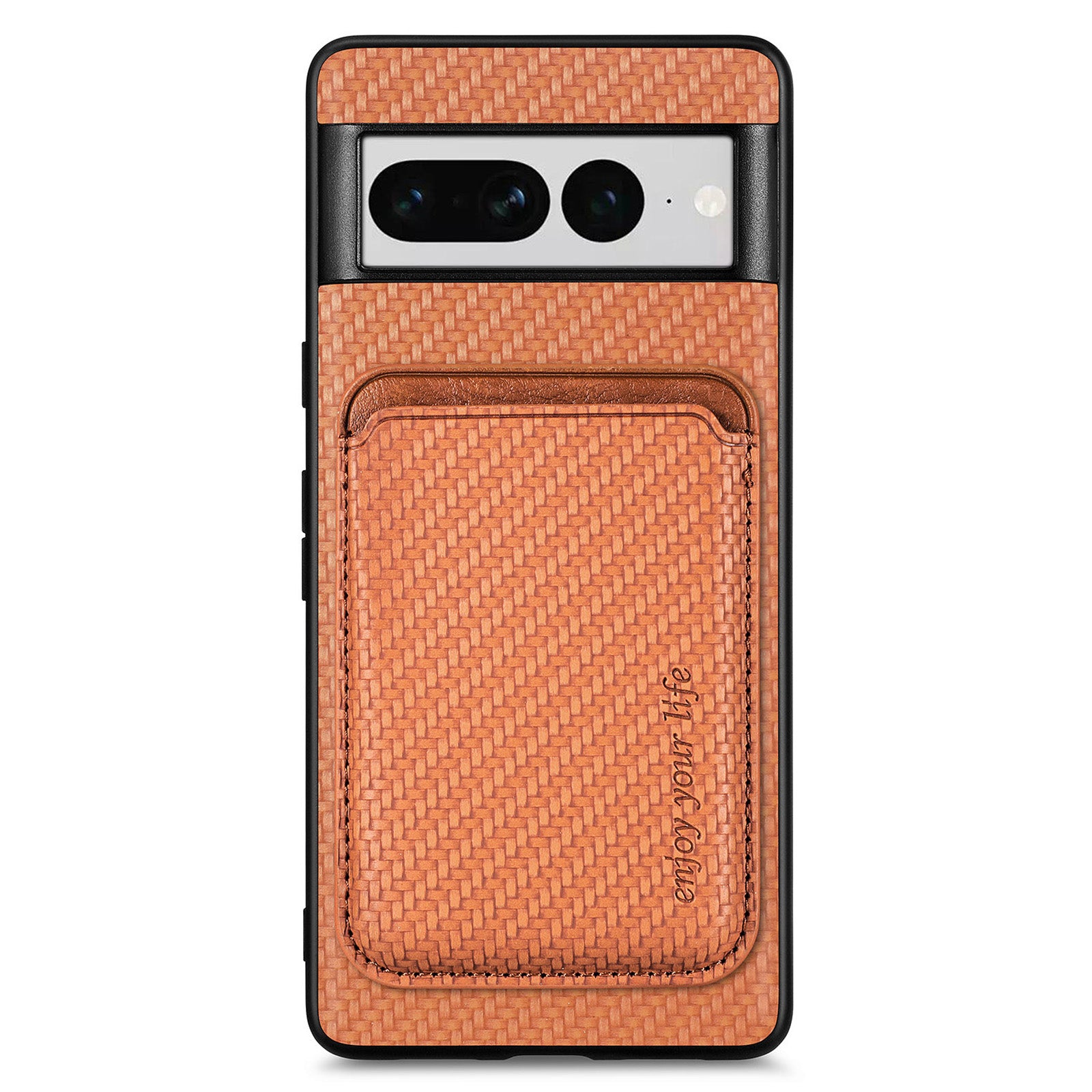For Google Pixel 7 Pro 5G Carbon Fiber Texture Phone Case Detachable 2-in-1 Magnetic Card Holder Protective Cover