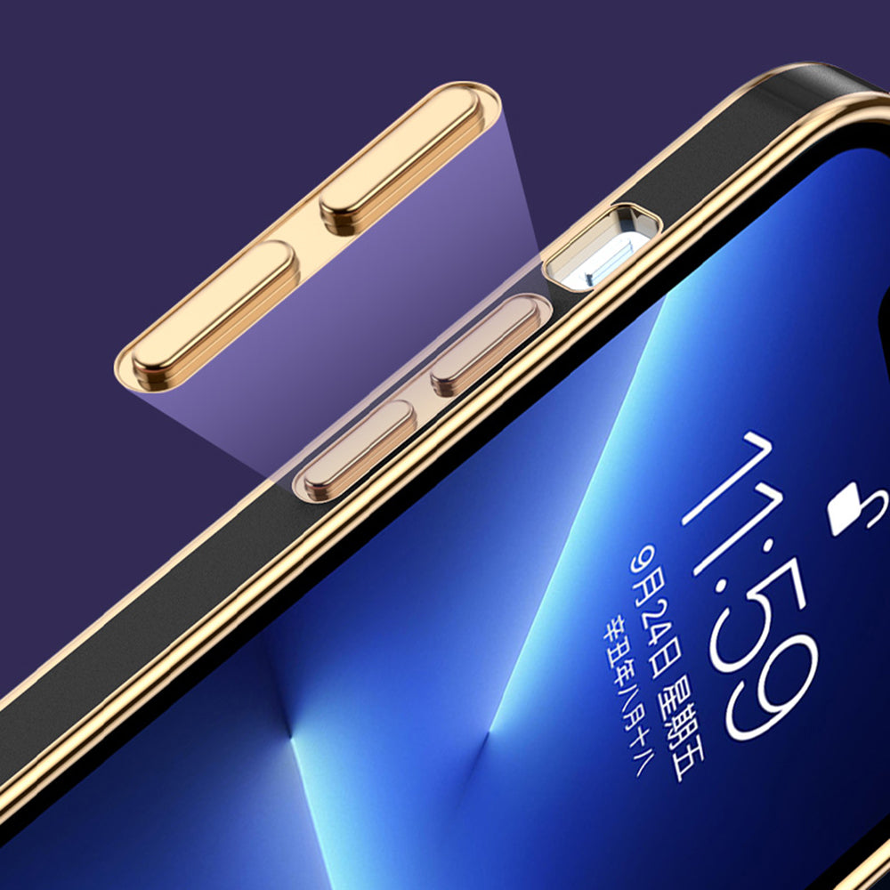 For OnePlus Nord 2 5G Soft TPU Clear Back Cover Elegant Electroplated Drop-proof Cellphone Case