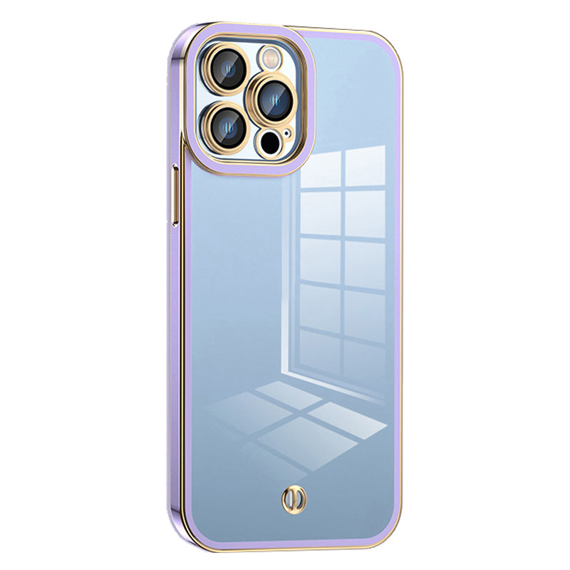 For iPhone 14 Pro Max Soft TPU Back Cover Electroplating Anti-drop Protection Phone Case