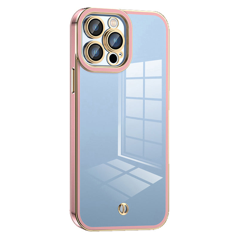 For iPhone 14 Pro Max Soft TPU Back Cover Electroplating Anti-drop Protection Phone Case