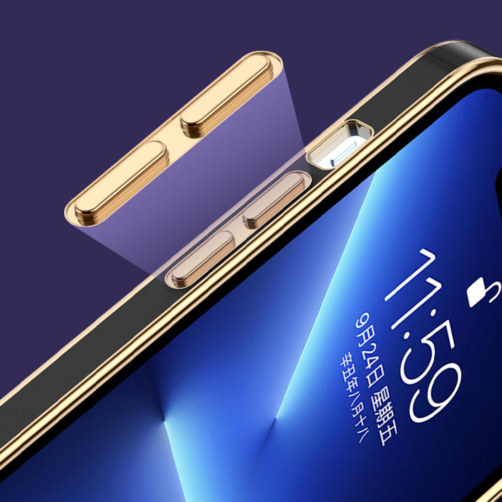 For iPhone 14 Pro Max Soft TPU Back Cover Electroplating Anti-drop Protection Phone Case