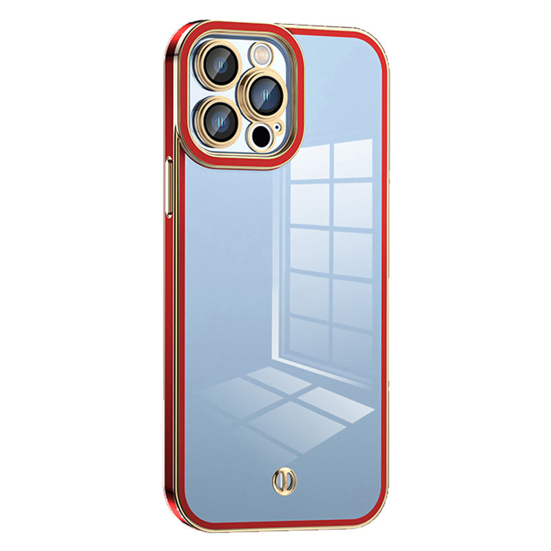 For iPhone 12 Pro 6.1 inch Electroplated TPU Case Anti-scratch Clear Phone Cover Protector