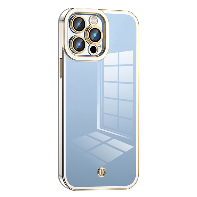 For iPhone 12 Pro 6.1 inch Electroplated TPU Case Anti-scratch Clear Phone Cover Protector