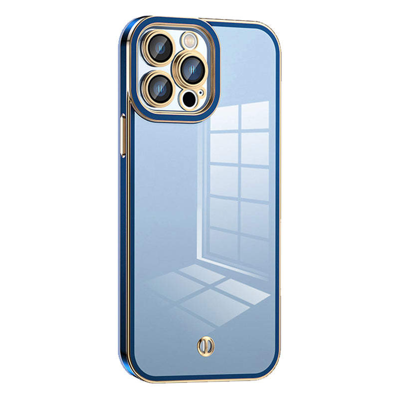For iPhone 12 Pro 6.1 inch Electroplated TPU Case Anti-scratch Clear Phone Cover Protector