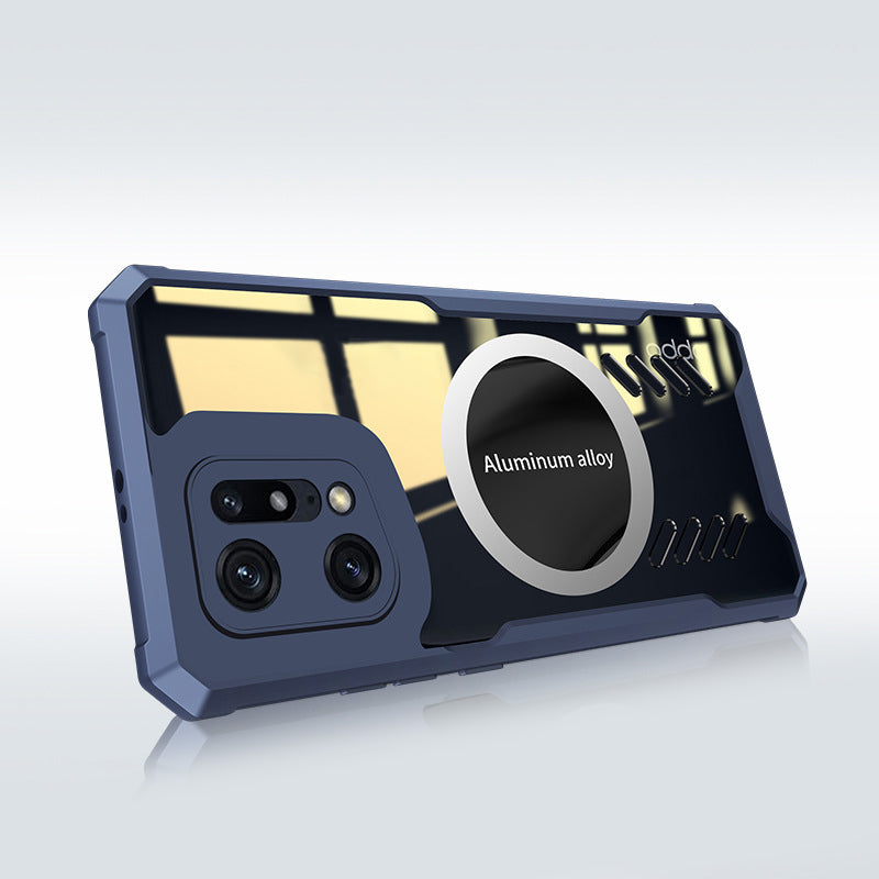 For Oppo Find X5 Pro 5G Clear Phone Shell Cover Graphene Heat Dissipation Gaming Cooling Phone Case Works for Magnetic Car Mount Holder