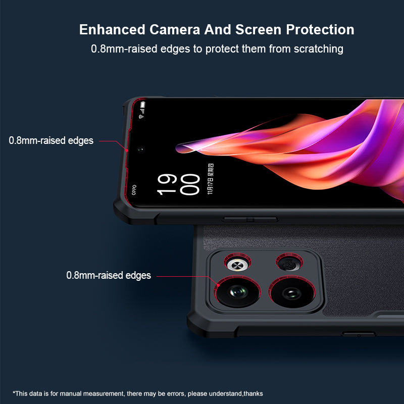 XUNDD For Oppo Reno9 Pro 5G Drop-proof Transparent Camera Protection Phone Case Acrylic TPU Phone Cover