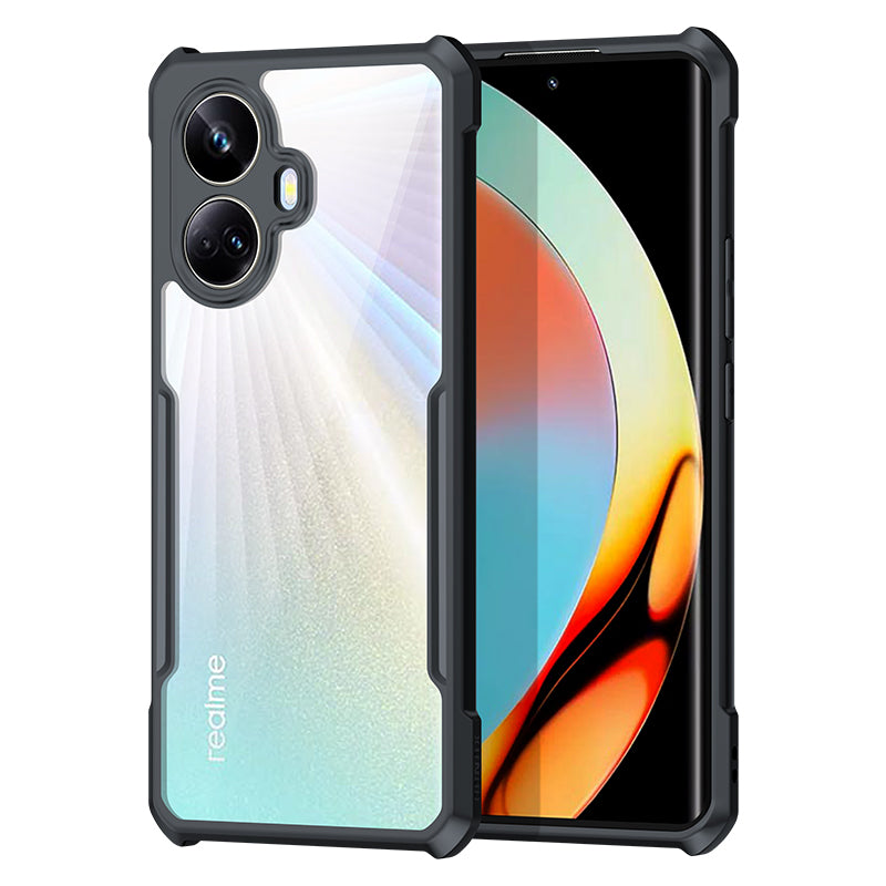 XUNDD For Realme 10 Pro 5G Slim Transparent Phone Case Acrylic TPU Protective Anti-scratch Mobile Phone Back Cover