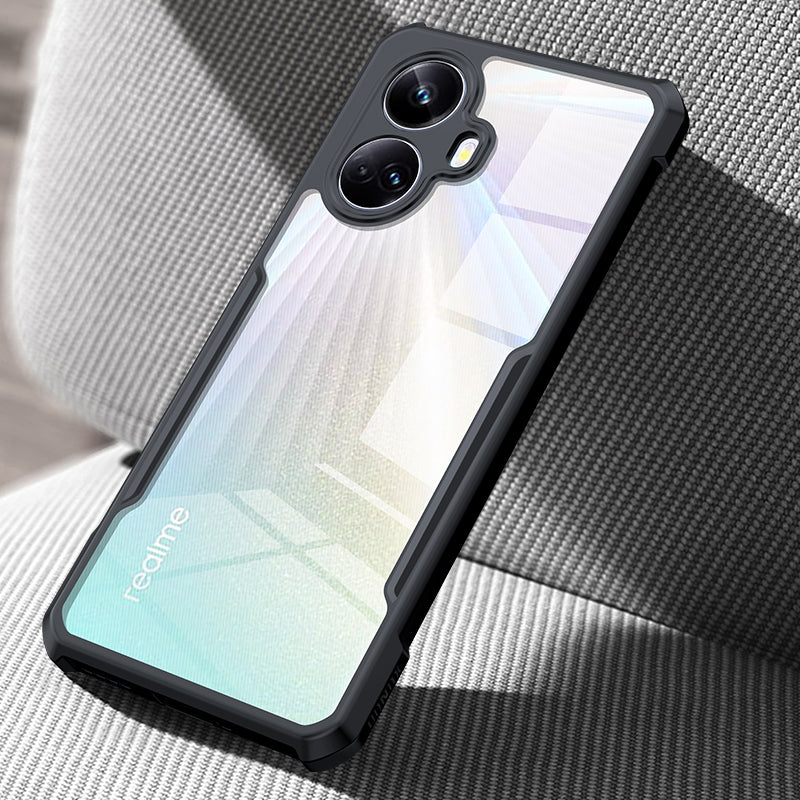XUNDD For Realme 10 Pro 5G Slim Transparent Phone Case Acrylic TPU Protective Anti-scratch Mobile Phone Back Cover