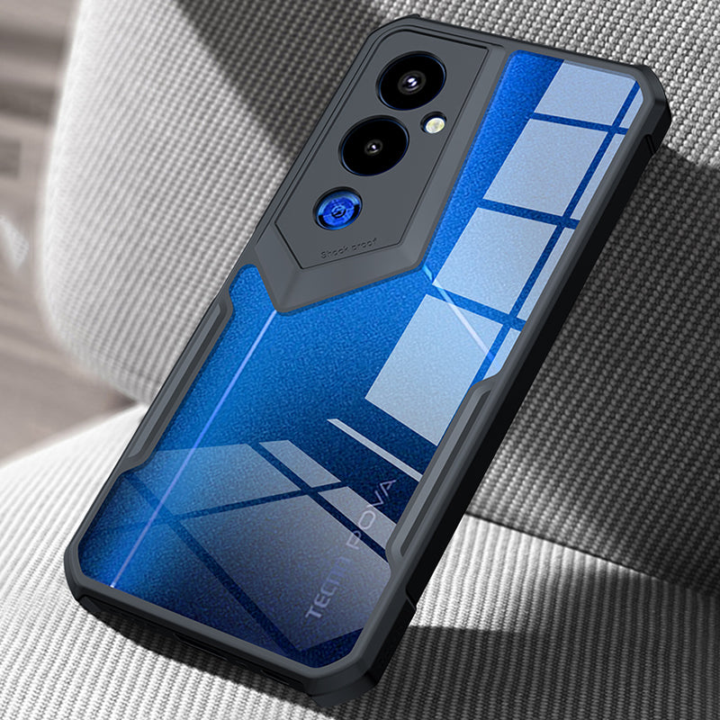XUNDD For Tecno Pova 4 Pro 4G Anti-Scratch Transparent Phone Case Acrylic TPU Anti-shock Protective Back Cover
