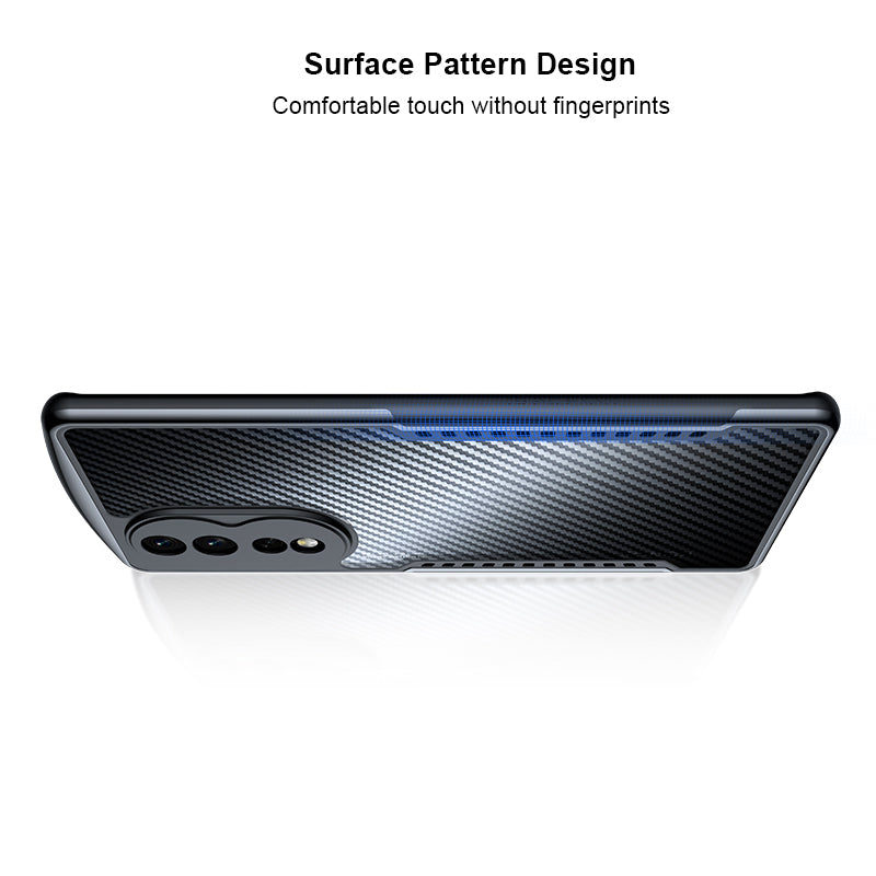 XUNDD For Honor 80 Pro 5G Slim TPU Protective Phone Case Carbon Fiber Texture Drop-proof Cell Phone Back Cover