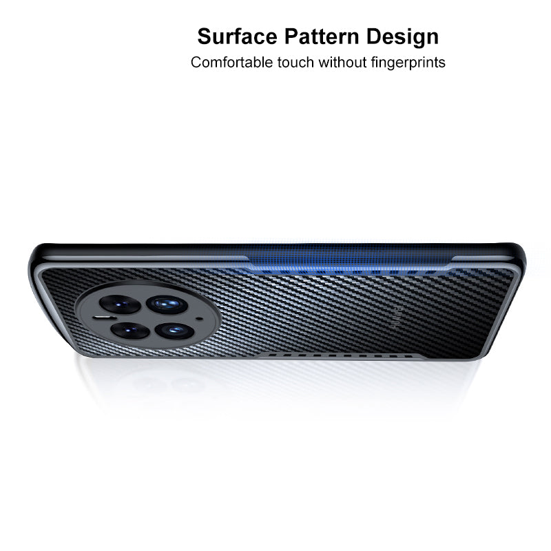 XUNDD TPU Acrylic Phone Cover For Huawei Mate 50 Pro 4G Drop-proof Carbon Fiber Texture Phone Case