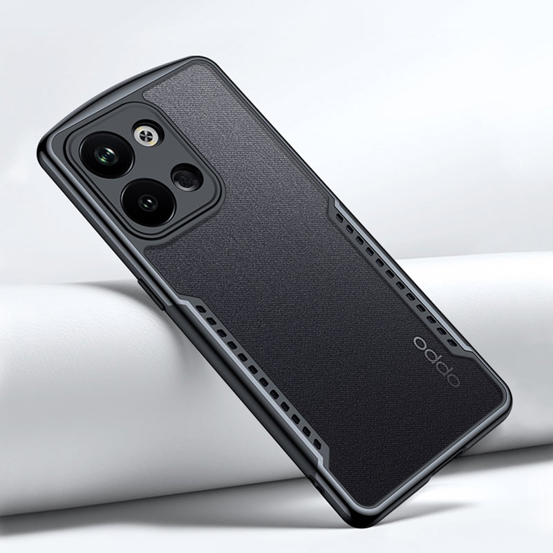 XUNDD For Oppo Reno9 Pro 5G Anti-drop Smartphone Case Carbon Fiber Texture TPU Acrylic Mobile Phone Back Cover