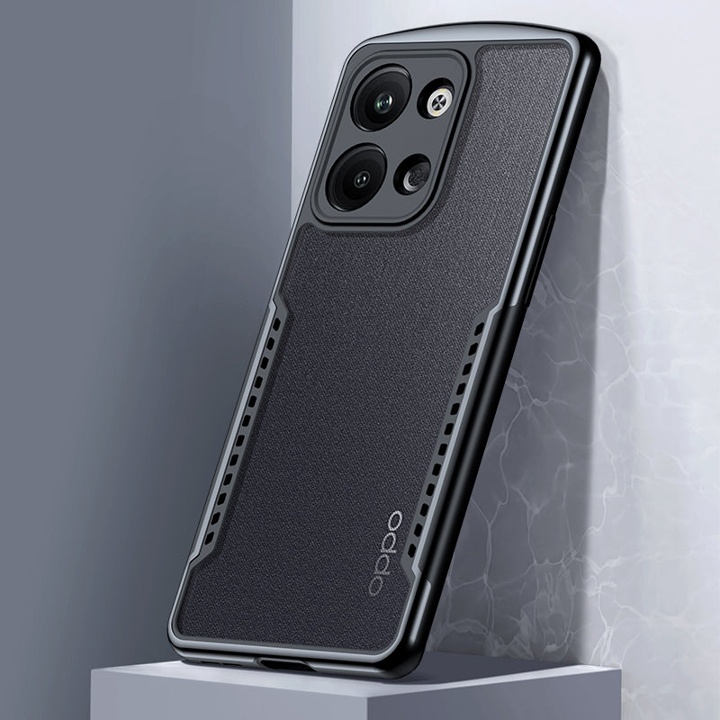 XUNDD For Oppo Reno9 Pro 5G Anti-drop Smartphone Case Carbon Fiber Texture TPU Acrylic Mobile Phone Back Cover