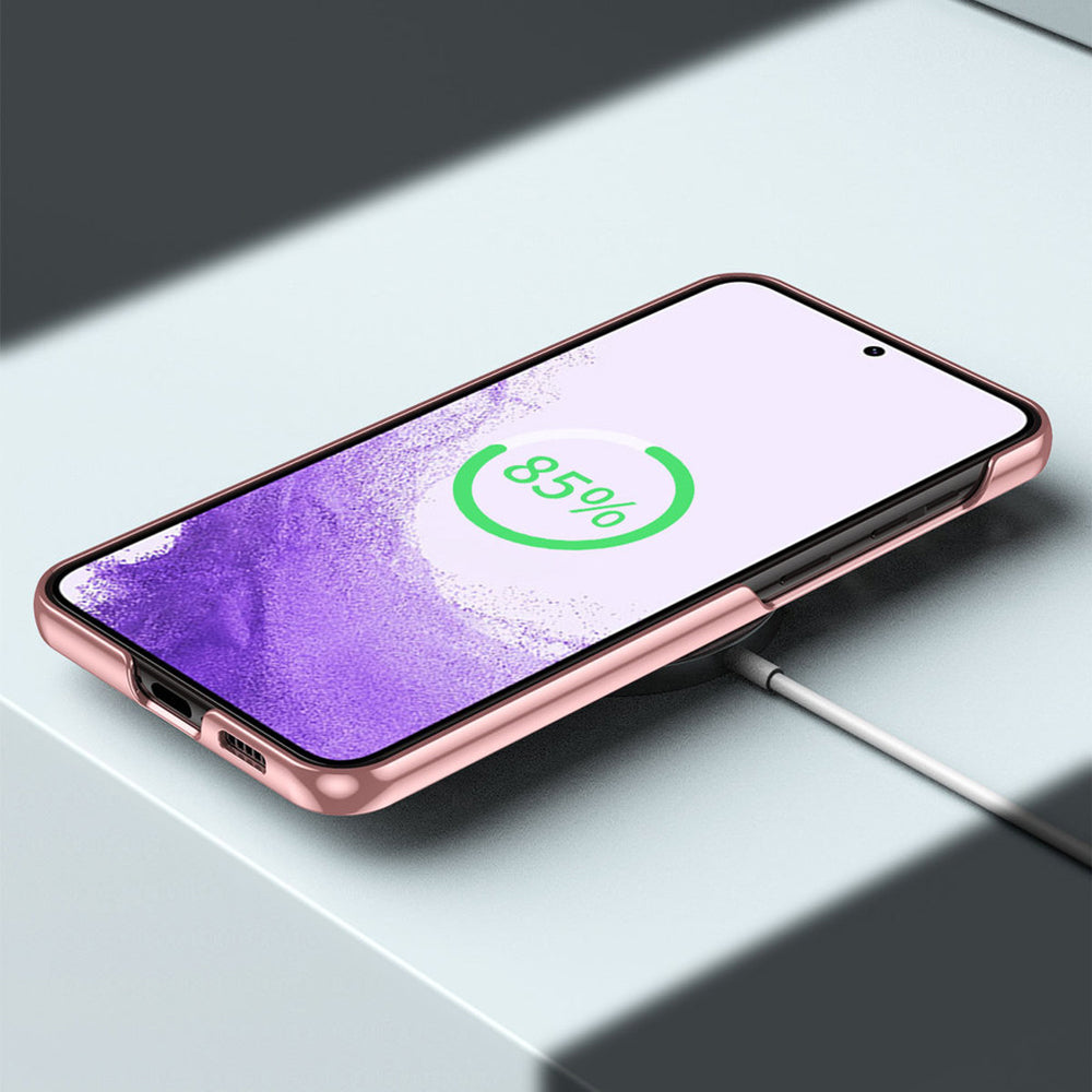 For Samsung Galaxy S23 Kickstand Electroplating Phone Case Hard PC Anti-drop Cover with Pen Slot and Stylus Pen