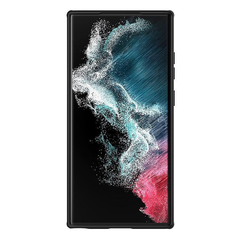 NILLKIN Frosted Shield Pro for Samsung Galaxy S23 Ultra Matte Phone Case PC + TPU Shockproof Hybrid Cover with Car Mount Metal Sheet