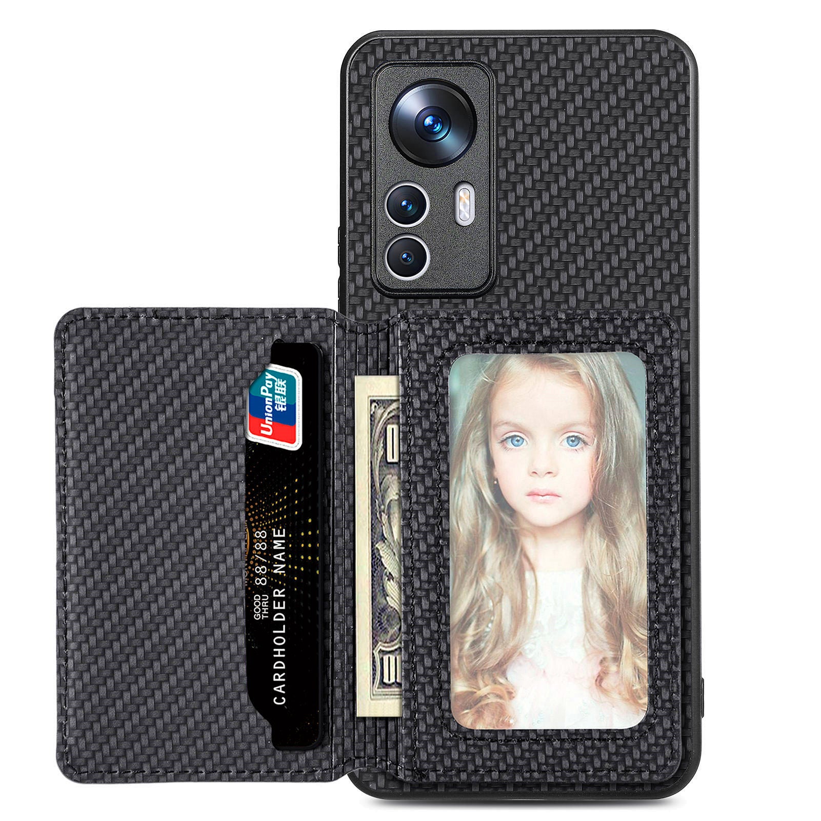 Magnetic Anti-fall Phone Cover For Xiaomi 12T 5G Redmi K50 Ultra 5G PU Leather Coated PC TPU Carbon Fiber Texture Phone Case Wallet Kickstand