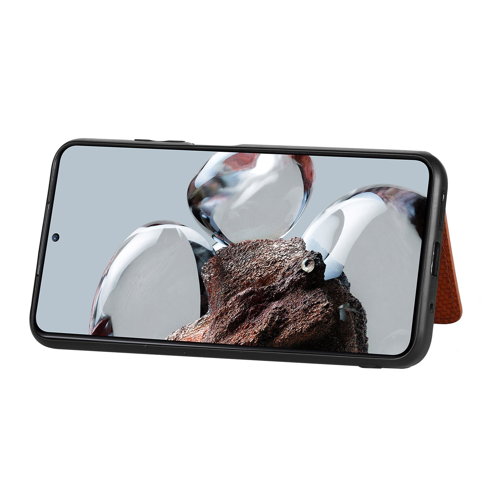 Magnetic Anti-fall Phone Cover For Xiaomi 12T 5G Redmi K50 Ultra 5G PU Leather Coated PC TPU Carbon Fiber Texture Phone Case Wallet Kickstand