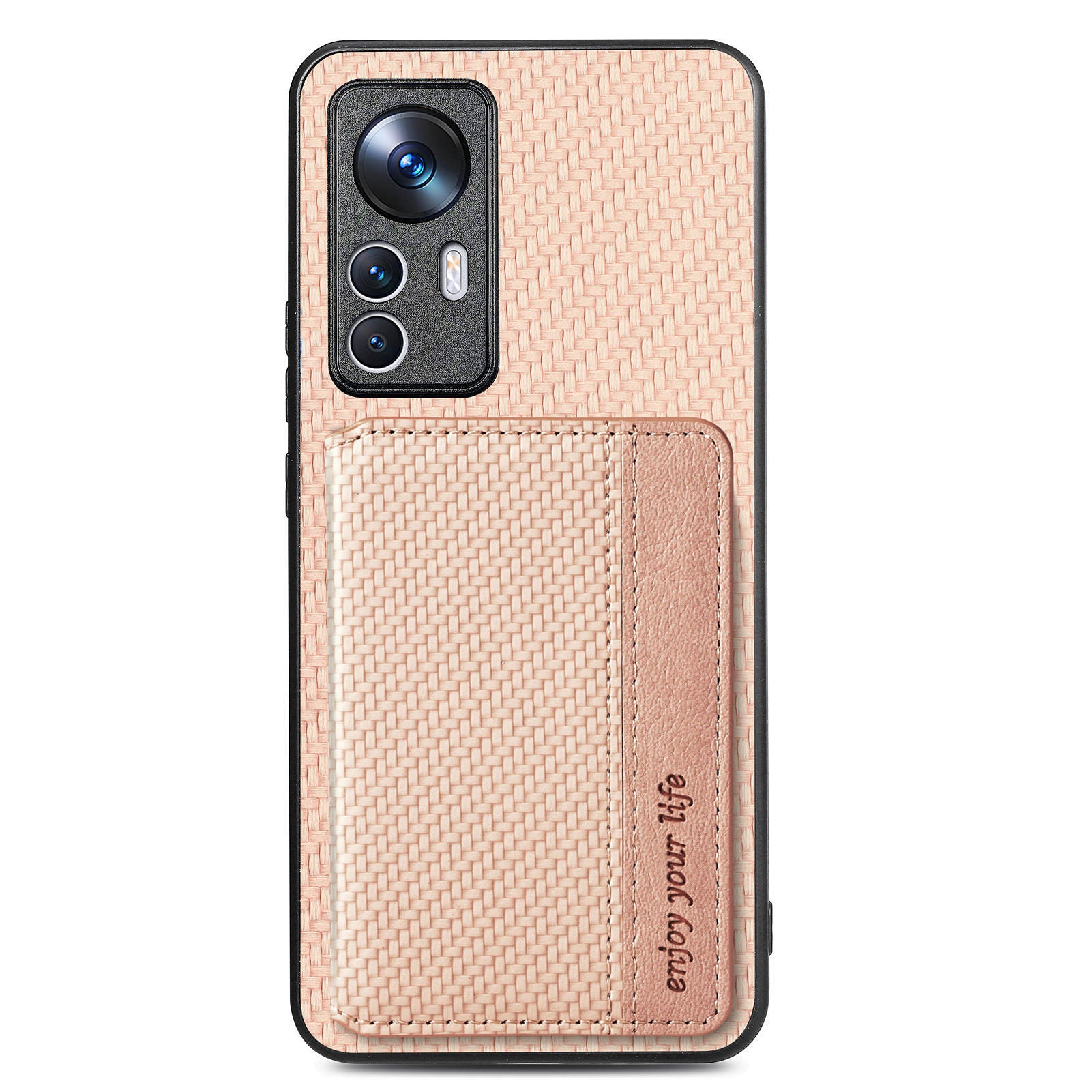Magnetic Anti-fall Phone Cover For Xiaomi 12T 5G Redmi K50 Ultra 5G PU Leather Coated PC TPU Carbon Fiber Texture Phone Case Wallet Kickstand