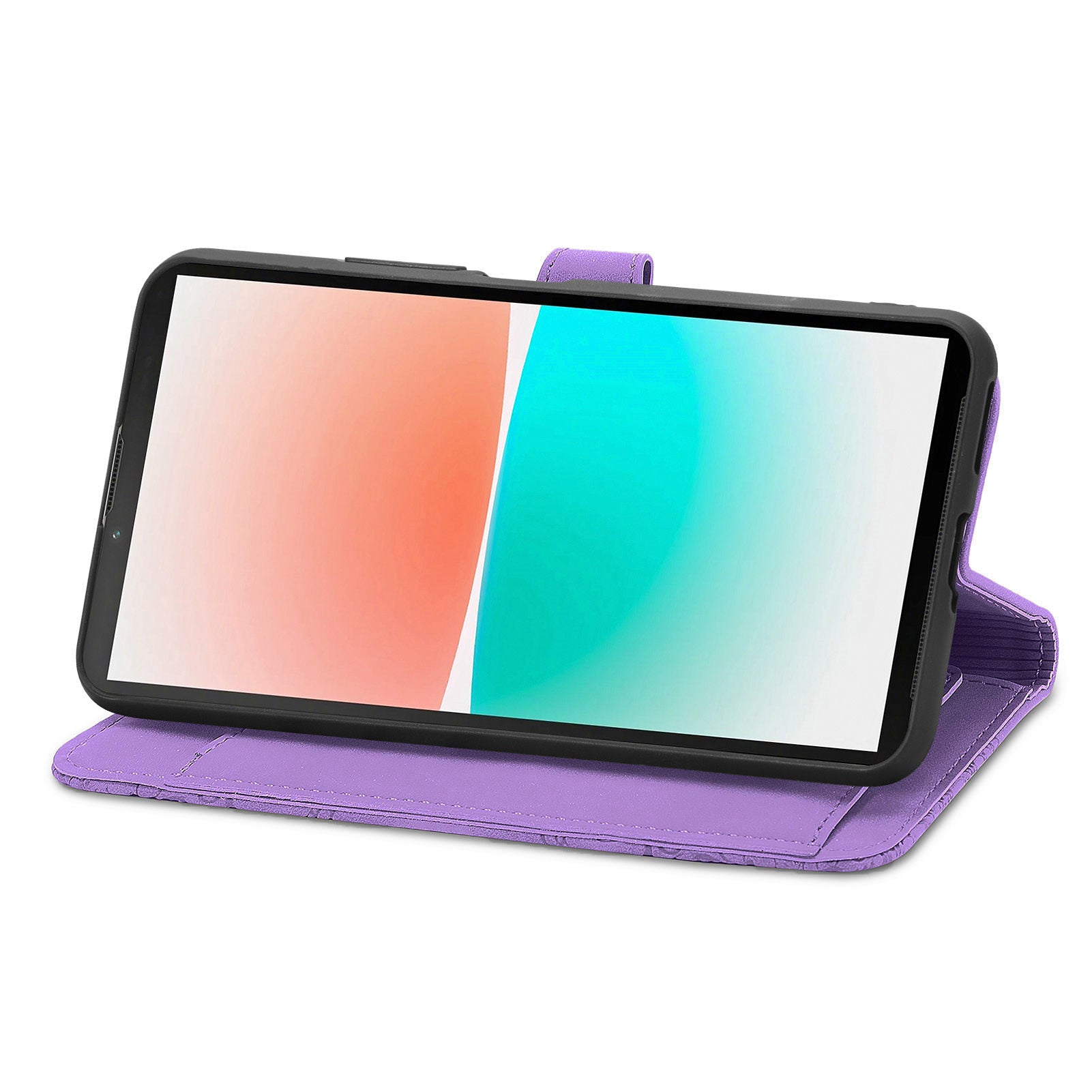 For Sony Xperia 10 IV 5G Flower Imprinted Pattern PU Leather Zipper Pocket Cell Phone Cover Hands-free Stand Wallet Case