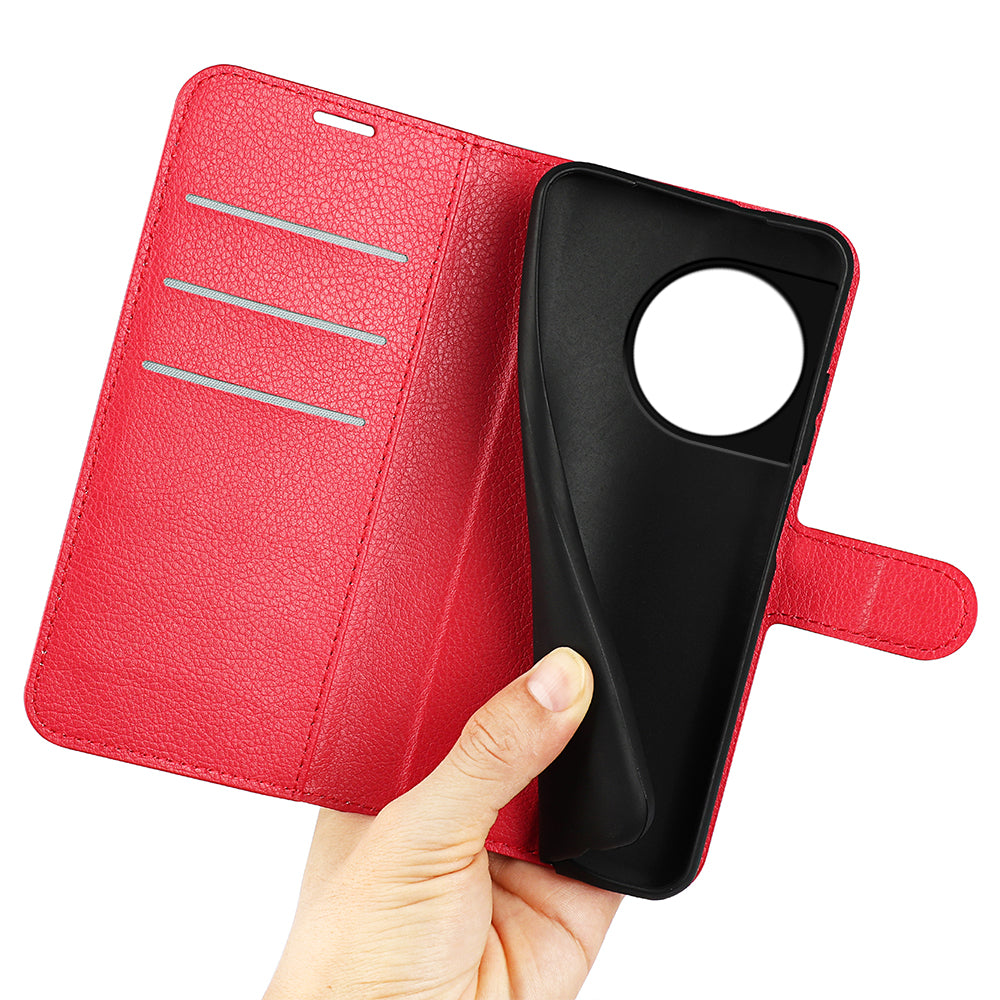 Phone Stand Wallet Cover for OnePlus 11 5G Litchi Texture Book Style PU Leather Phone Flip Case