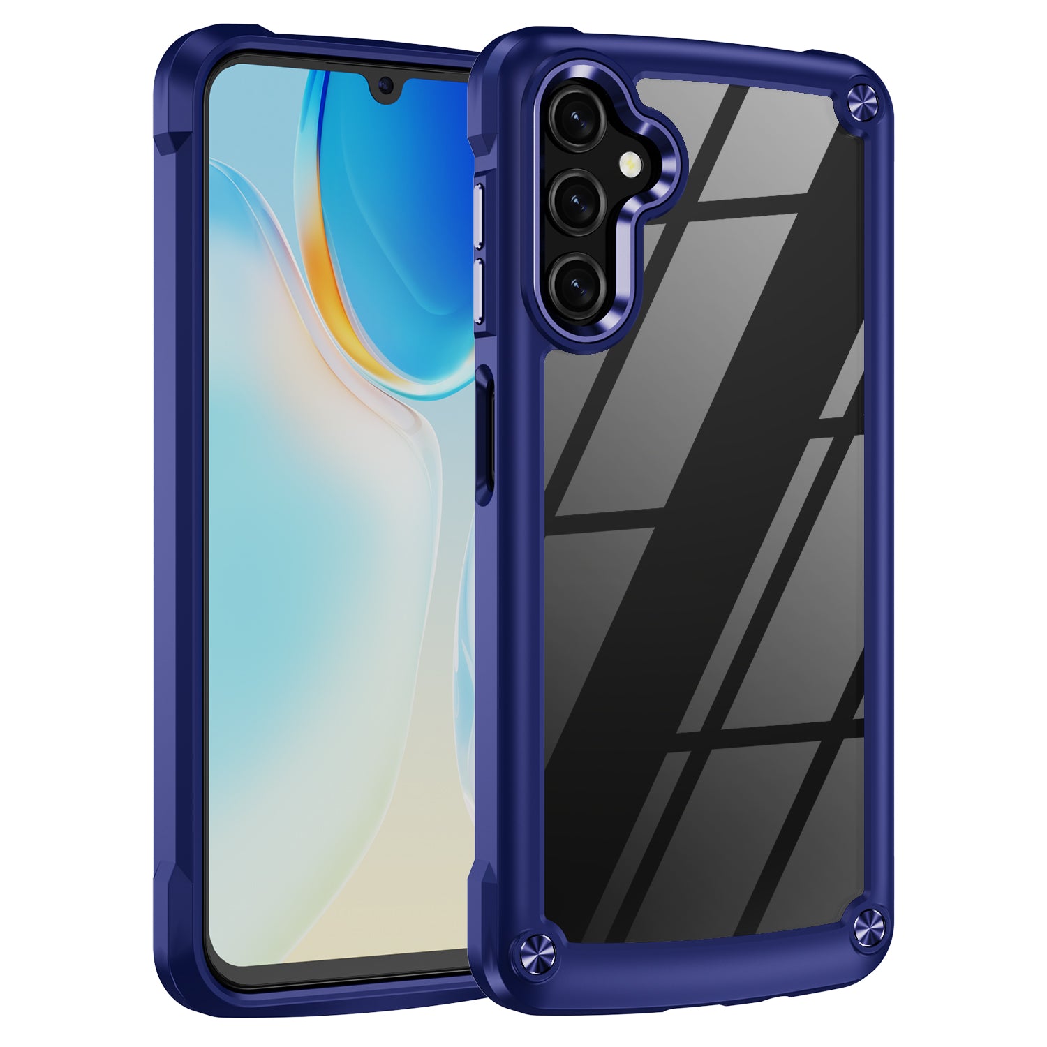 For Samsung Galaxy A14 5G Anti-drop Protective Cover PC TPU Electroplating Anti-scratch Phone Back Case