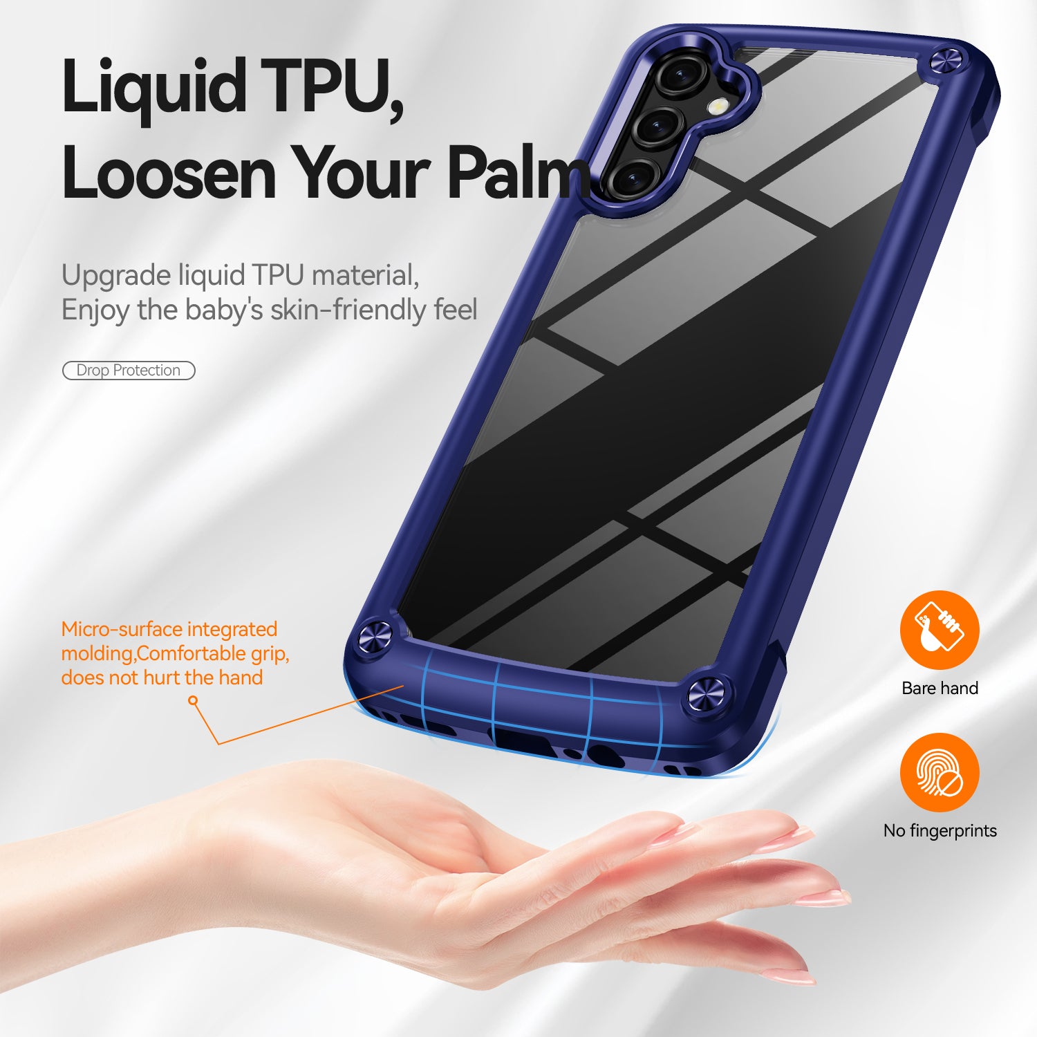 For Samsung Galaxy A14 5G Anti-drop Protective Cover PC TPU Electroplating Anti-scratch Phone Back Case