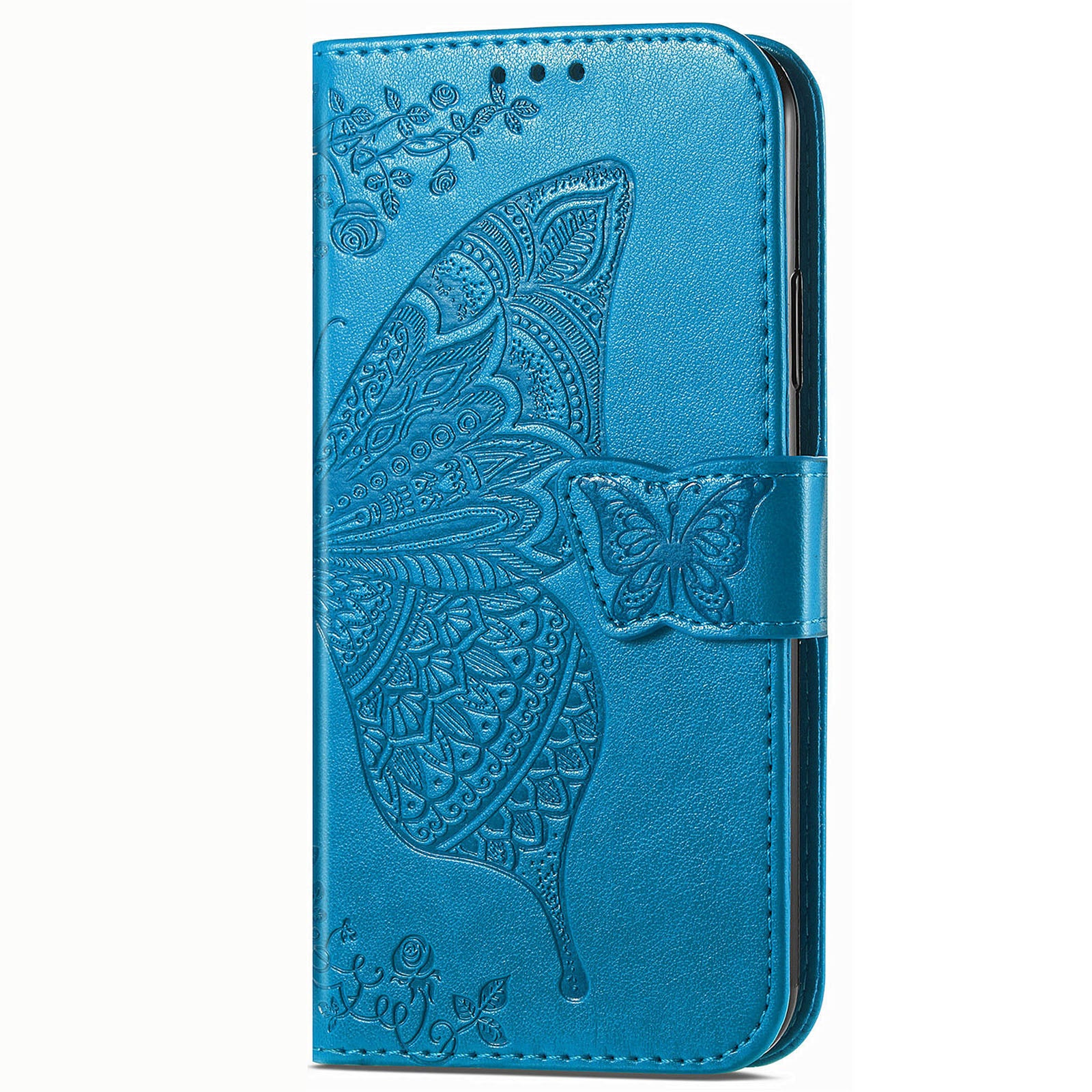 For Oppo A17 4G A17k 4G Full Protection PU Leather Phone Case Imprinted Butterfly Pattern Stand Wallet Flip Magnetic Closure Anti-scratch Phone Cover