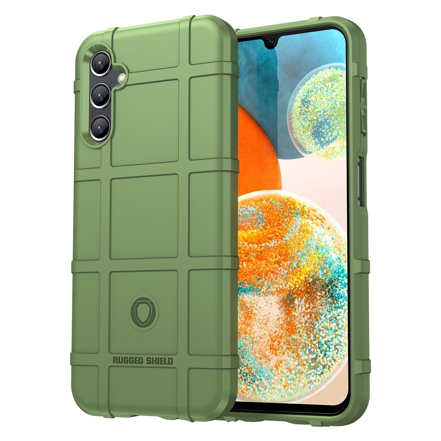 Ochranné pouzdro na chytrý telefon pro Samsung Galaxy A14 4G / 5G odolné proti pádu Rugged Square Grid Texture Shockproof Soft TPU Case