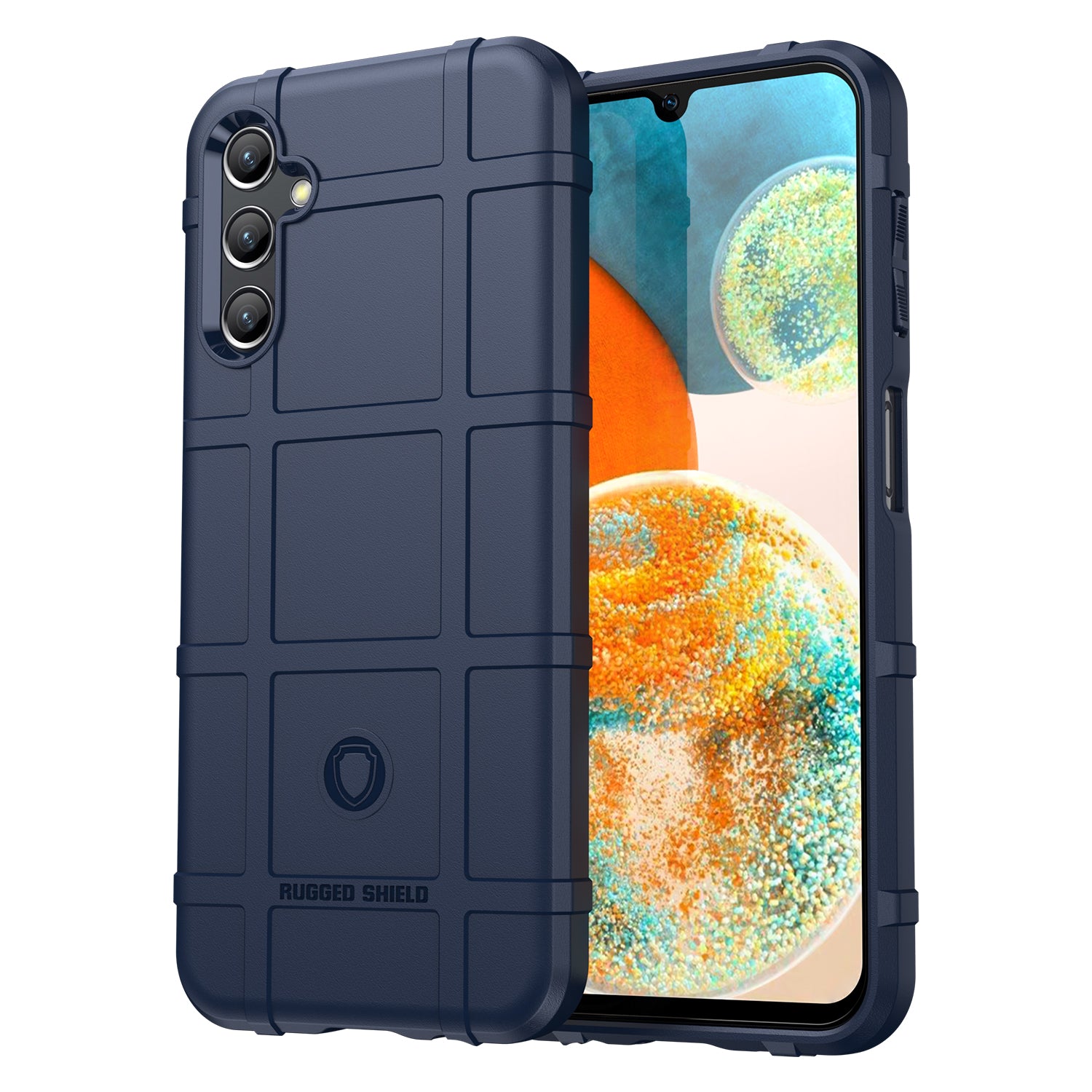 Ochranné pouzdro na chytrý telefon pro Samsung Galaxy A14 4G / 5G odolné proti pádu Rugged Square Grid Texture Shockproof Soft TPU Case