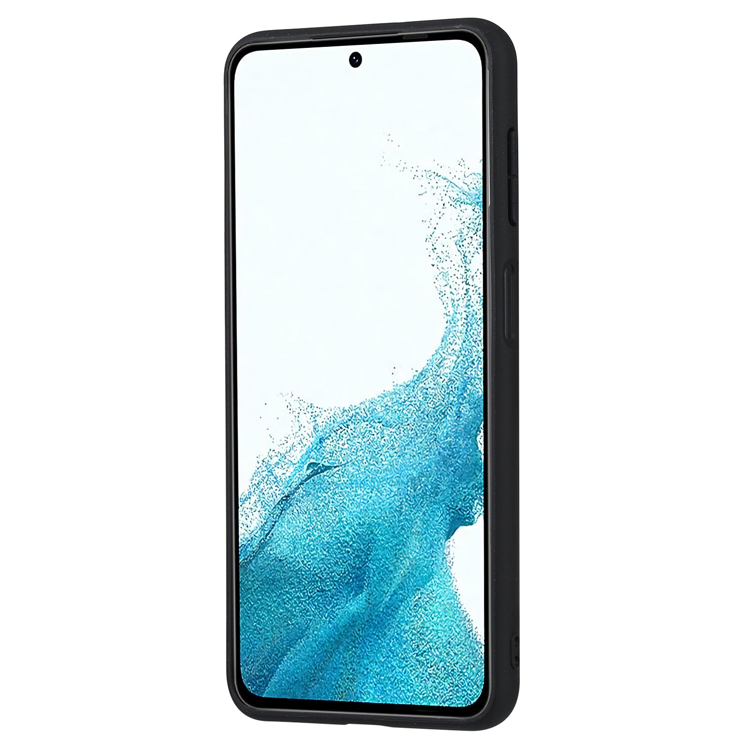 For Samsung Galaxy A54 5G Bump Proof Calf Texture Phone Case Card Slots Kickstand PU Leather Coated TPU Protective Back Cover