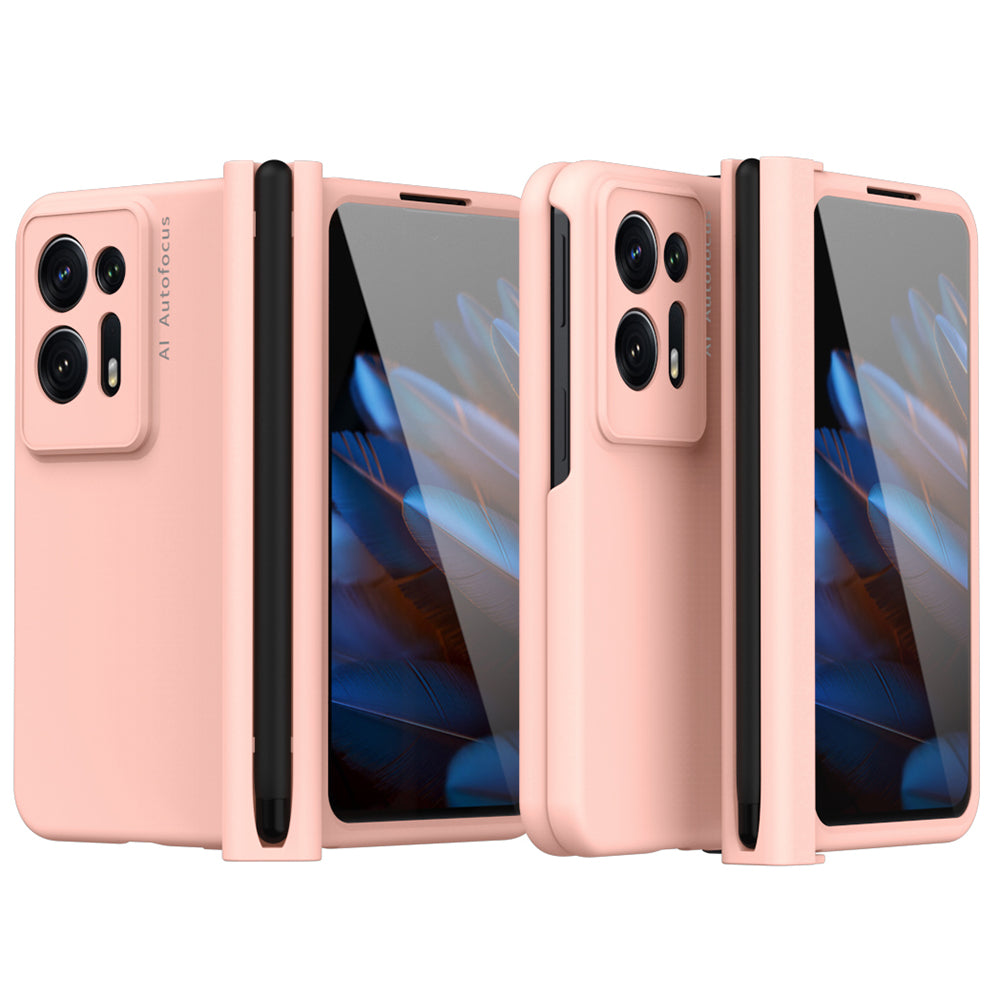 Tvrdé pouzdro na PC pro telefon Oppo Find N2 5G, kryt magnetického pantu s fólií z tvrzeného skla