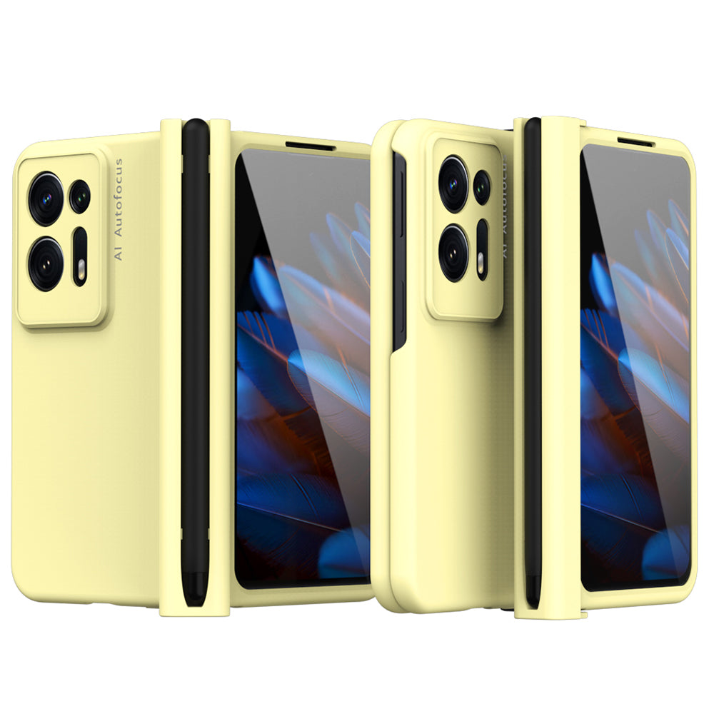 Tvrdé pouzdro na PC pro telefon Oppo Find N2 5G, kryt magnetického pantu s fólií z tvrzeného skla