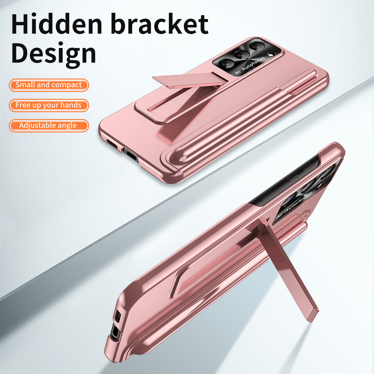 For Samsung Galaxy S23 Anti-drop PC Back Cover Kickstand Pen Slot Design Phone Protective Case with Stylus Pen