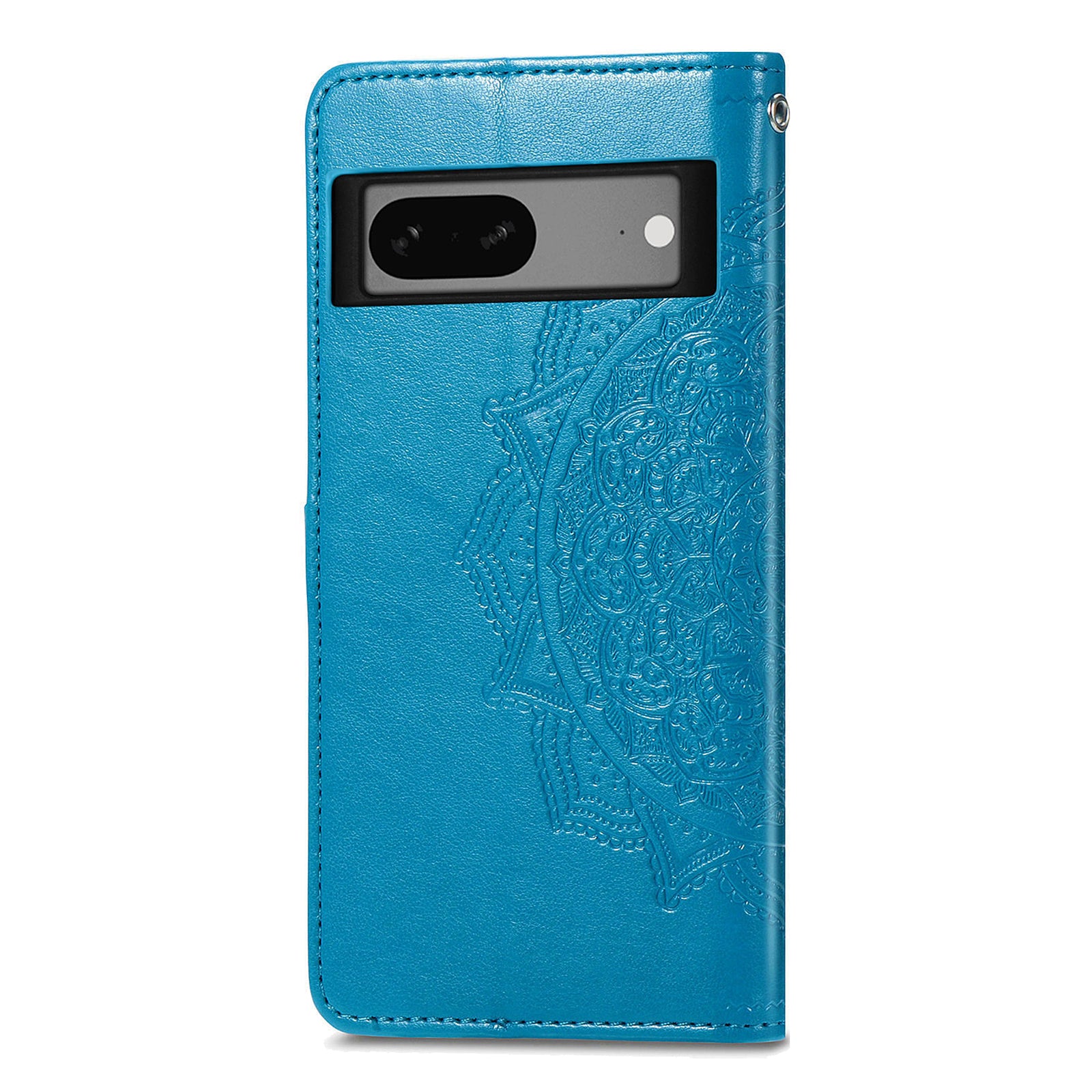 Anti-fall Phone Cover For Google Pixel 7a Magnetic Clasp PU Leather Flip Leather Wallet Case Stand Embossed Mandala Pattern Phone Shell
