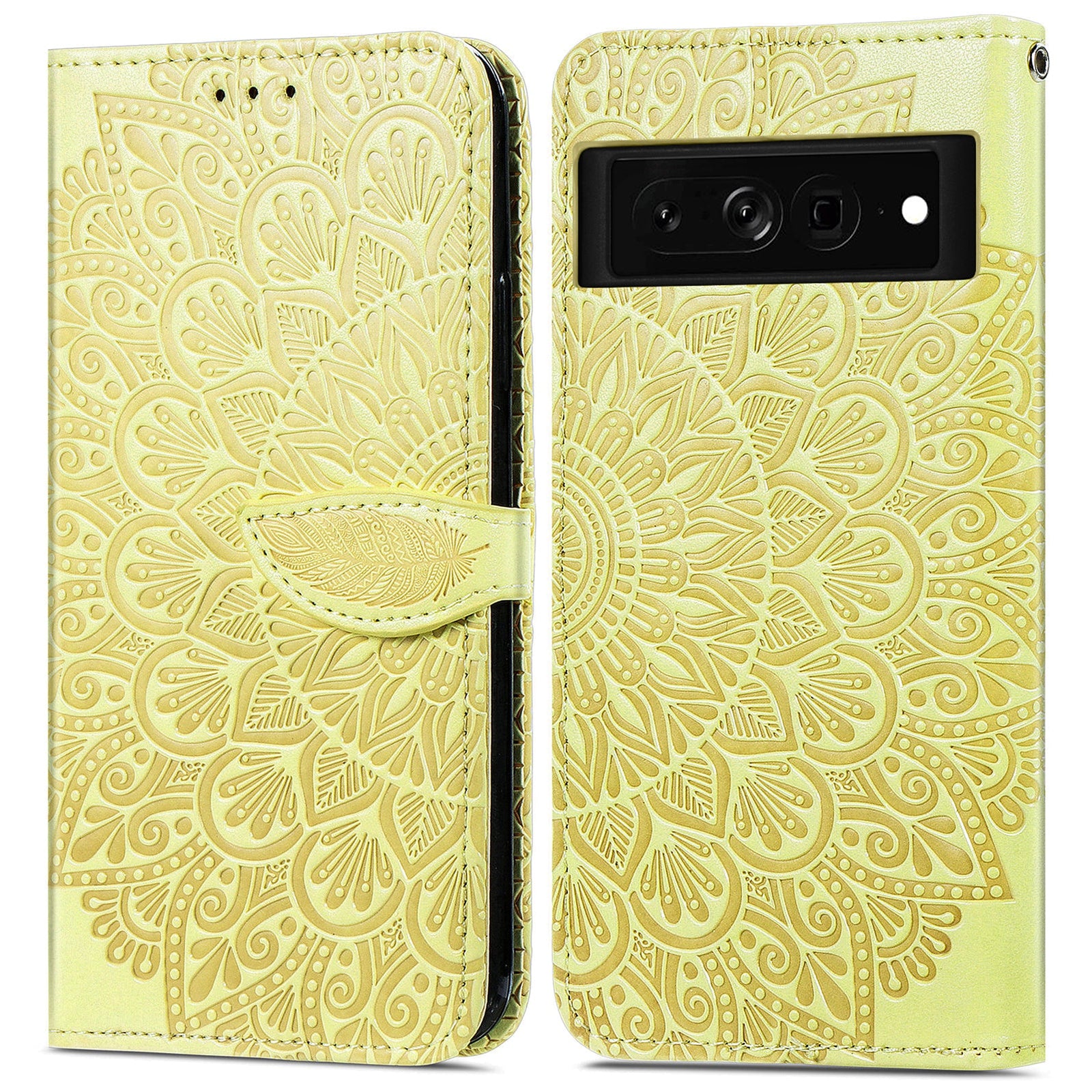 For Google Pixel 7a Imprinted Dream Wings Series PU Leather Shockproof Phone Case Stand Wallet Magnetic Clasp Phone Cover