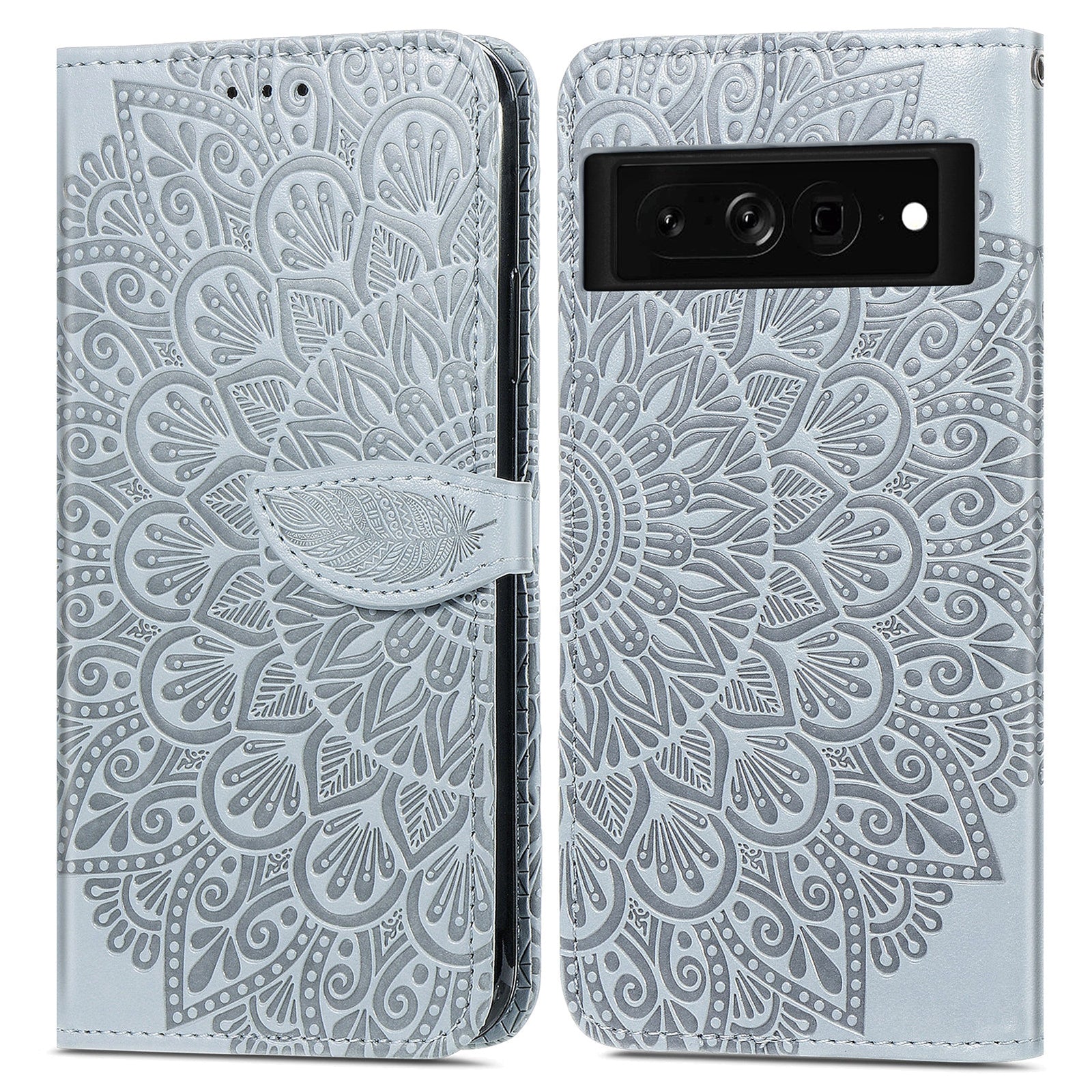 For Google Pixel 7a Imprinted Dream Wings Series PU Leather Shockproof Phone Case Stand Wallet Magnetic Clasp Phone Cover
