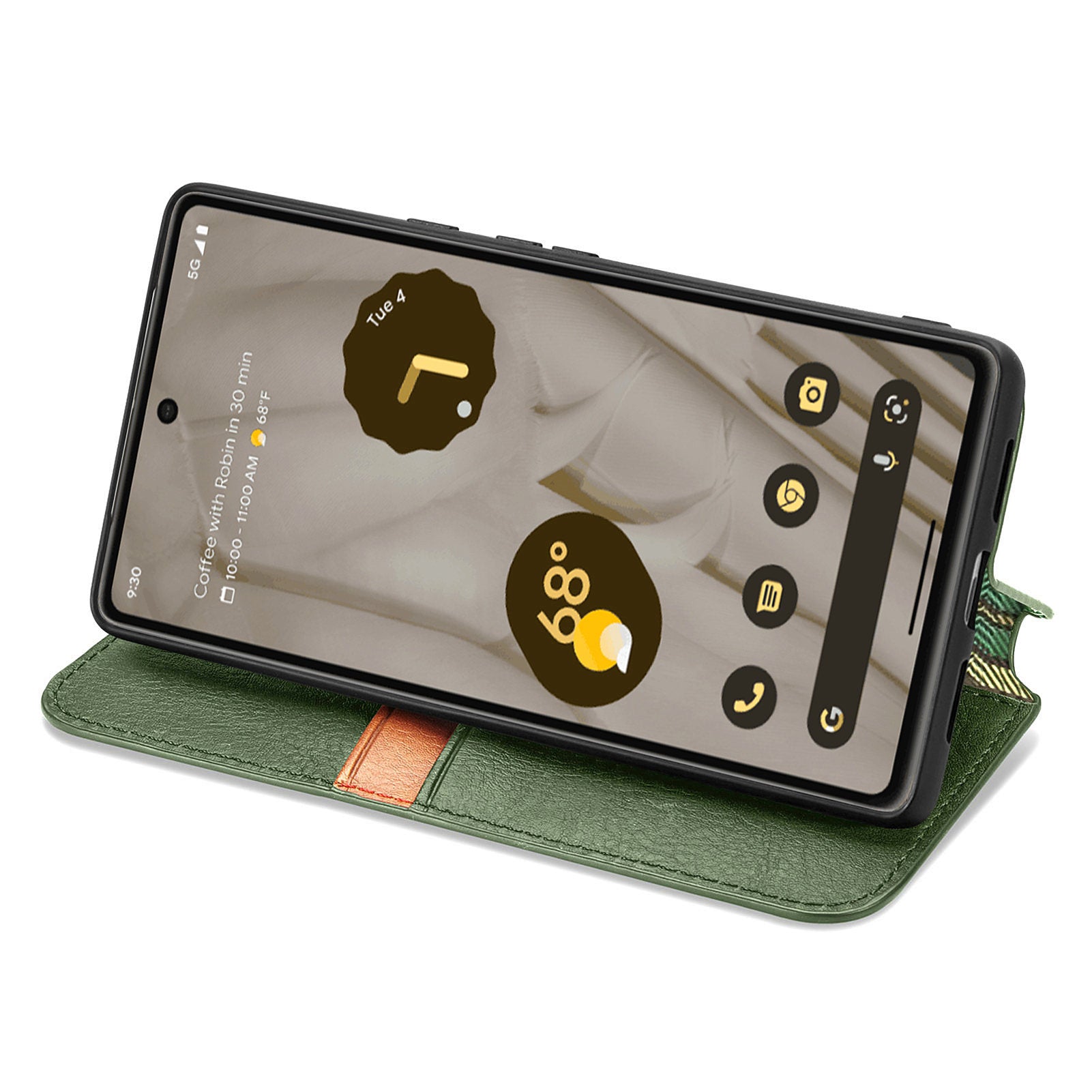 Flip Leather Phone Case For Google Pixel 7a Magnetic Auto-Absorbed Imprinting Rhombus Shockproof Phone Cover with Stand Wallet