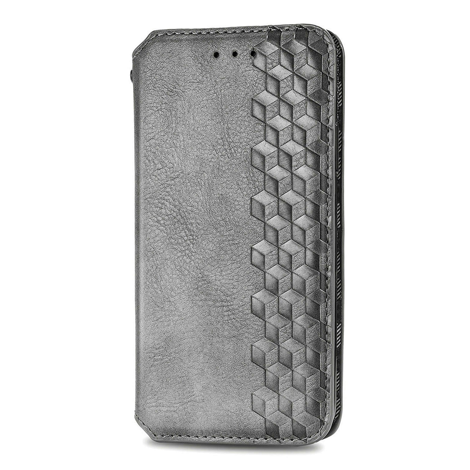 Flip Leather Phone Case For Google Pixel 7a Magnetic Auto-Absorbed Imprinting Rhombus Shockproof Phone Cover with Stand Wallet