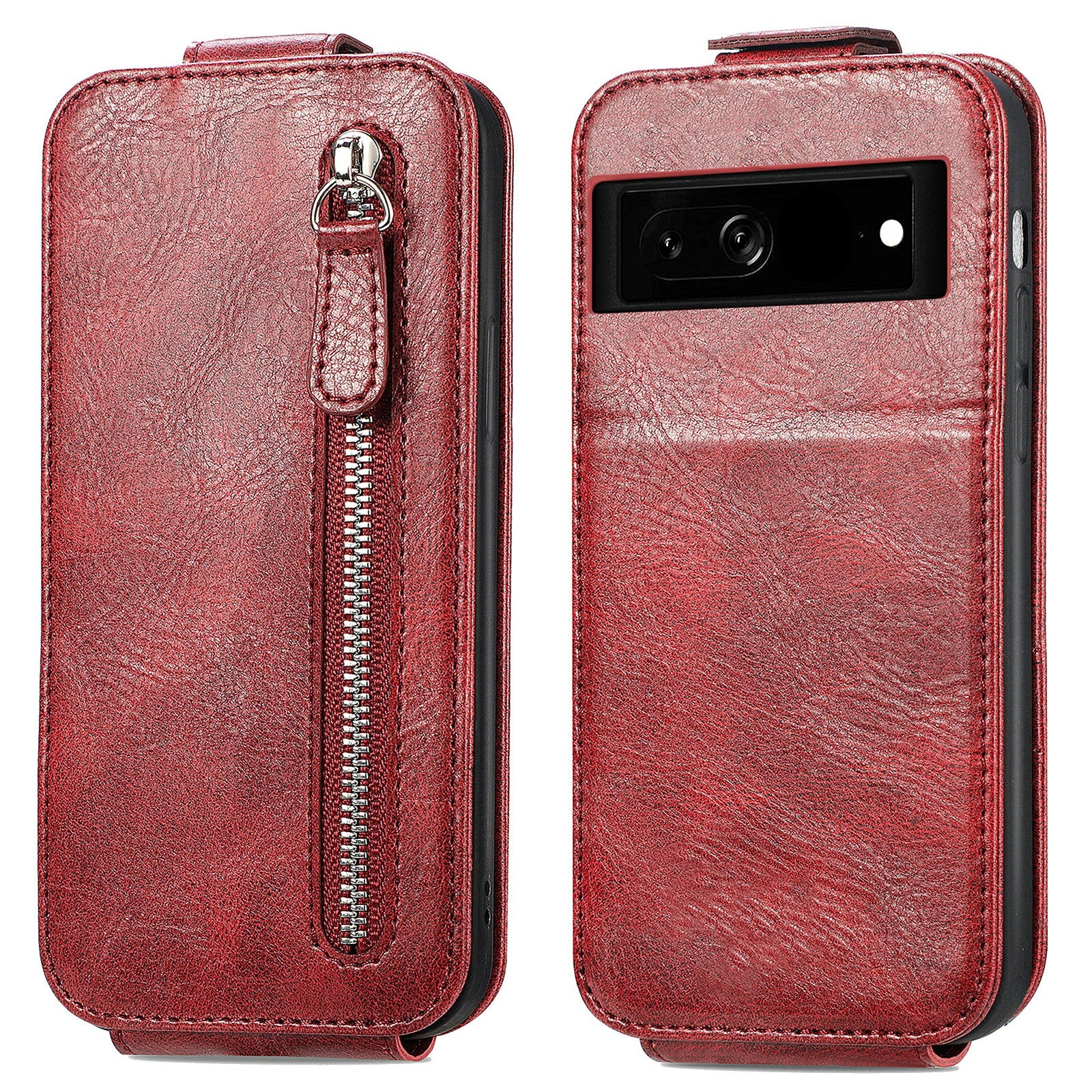 For Google Pixel 7a Full Protection PU Leather Phone Case Anti-drop Vertical Flip Cell Phone Cover with Wallet Stand