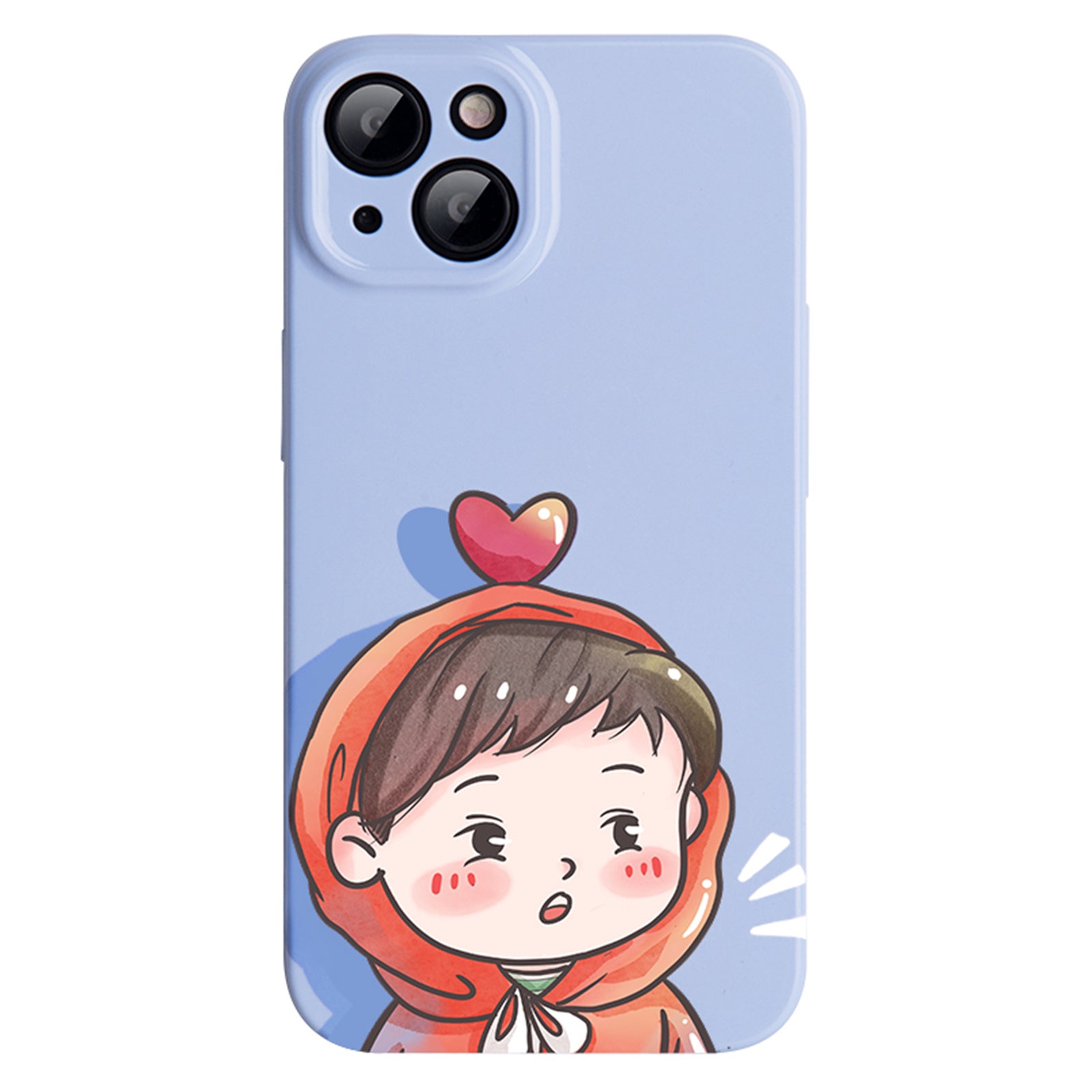 Protective Phone Cover For iPhone 14 Anti-fall Boy and Girl Pattern PC Mobile Phone Case for Couples