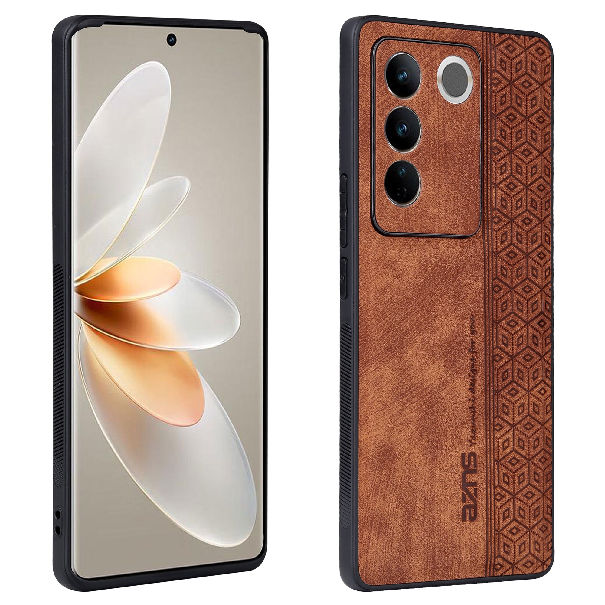 AZNS For vivo S16e 5G Imprinted Pattern Phone Case Bump Proof PU Leather Coated TPU Back Cover