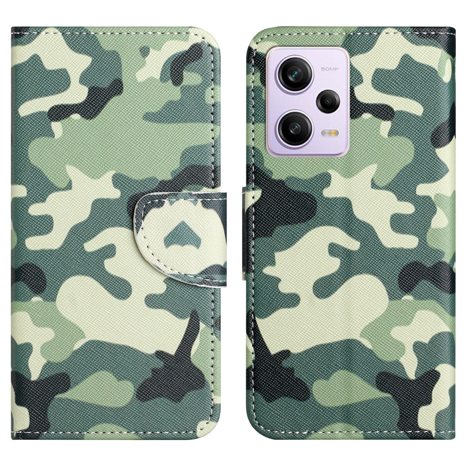Leather Case for Xiaomi Redmi Note 12 5G (Global) (India) (China) Poco X5 5G Cross Texture Wallet Stand Pattern Printing Phone Cover