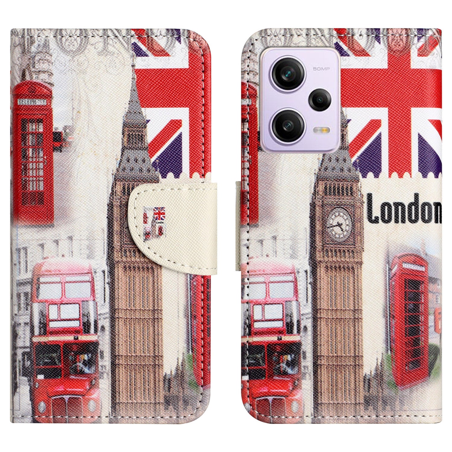 Leather Case for Xiaomi Redmi Note 12 5G (Global) (India) (China) Poco X5 5G Cross Texture Wallet Stand Pattern Printing Phone Cover