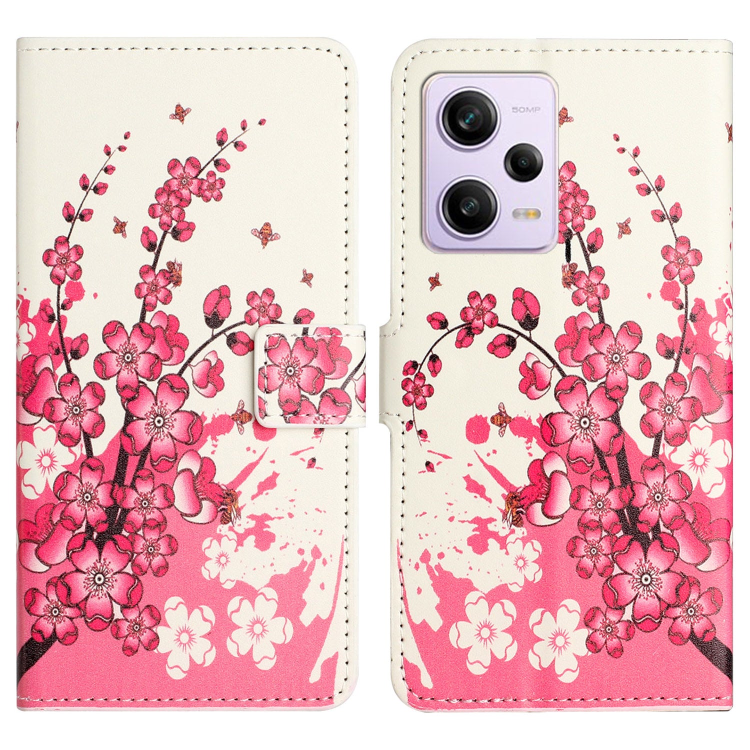 Pungtelefonetui til Xiaomi Redmi Note 12 Pro 5G Note 12 Pro Speed ​​5G Poco X5 Pro 5G Mønsterudskrivning PU-læderstandercover